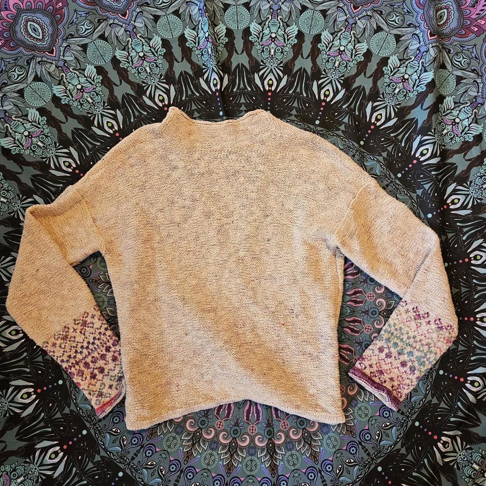 Designer Anthropologie Women's Cream Sweater Size XS / US 0-2 / IT 36-38 - 6 Thumbnail