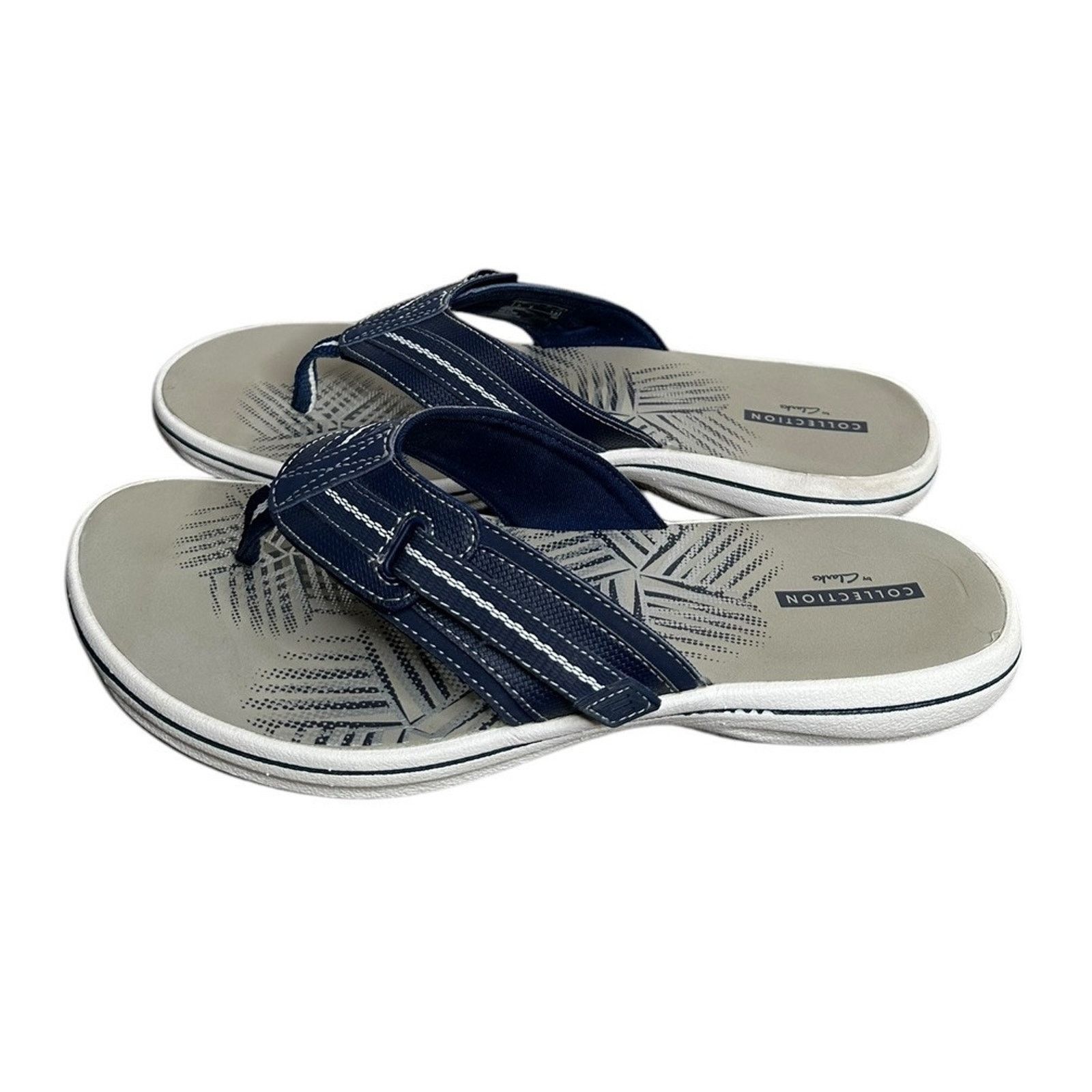 Clarks Clarks Brinkley Jazz Thong Flip Flop Sandals Size 9 Blue Size US 9 / IT 39 - 6 Thumbnail