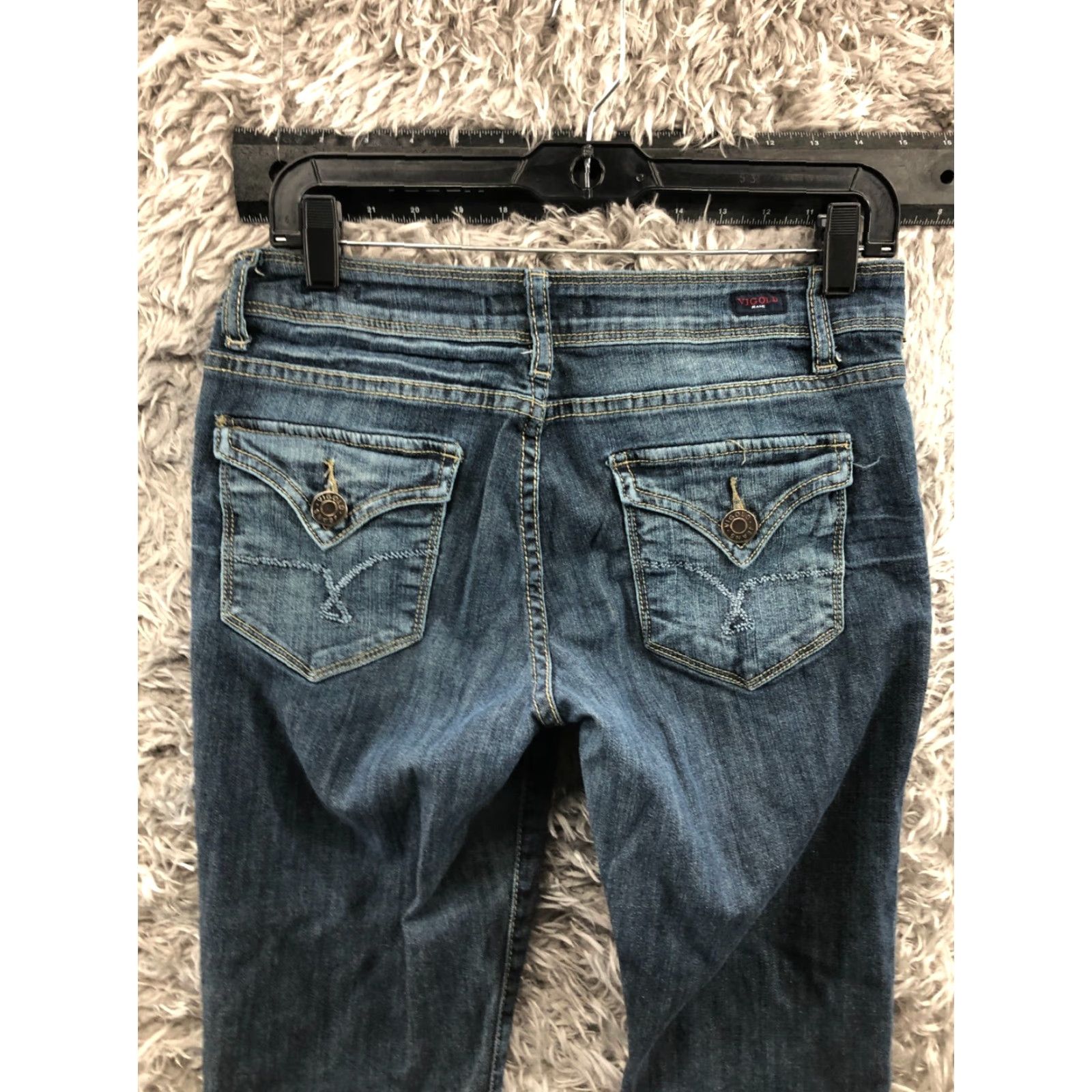 Vintage Vigold Jeans Skinny Size 9 Junior Womens Medium Wash Blue Casual Regular Fit Mens Womens Girls Size 30" / US 8 / IT 44 - 7 Thumbnail