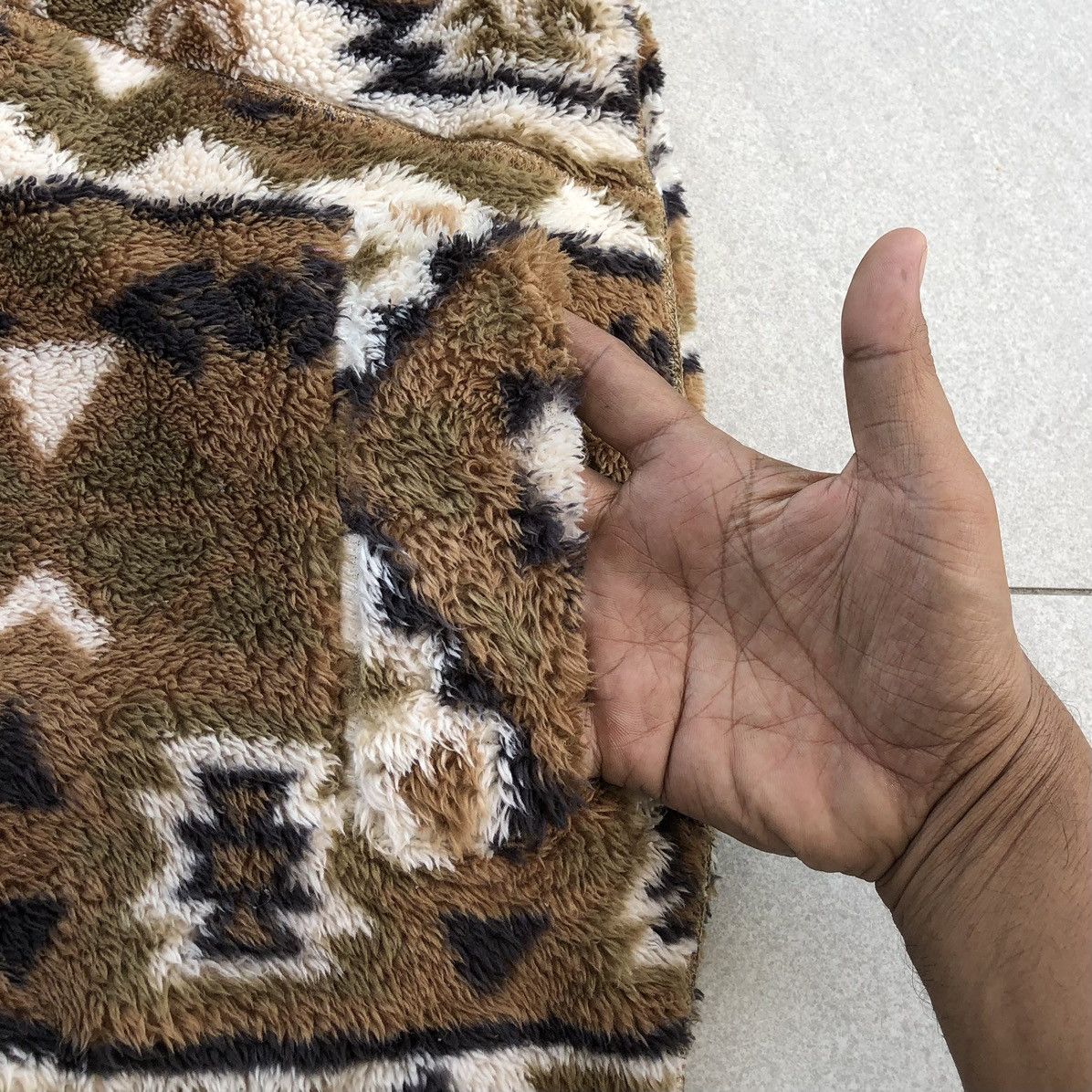 Issey Miyake Mercibeaucoup Reversible Fleece Navajo Long Coat Jacket Size US L / EU 52-54 / 3 - 23 Thumbnail