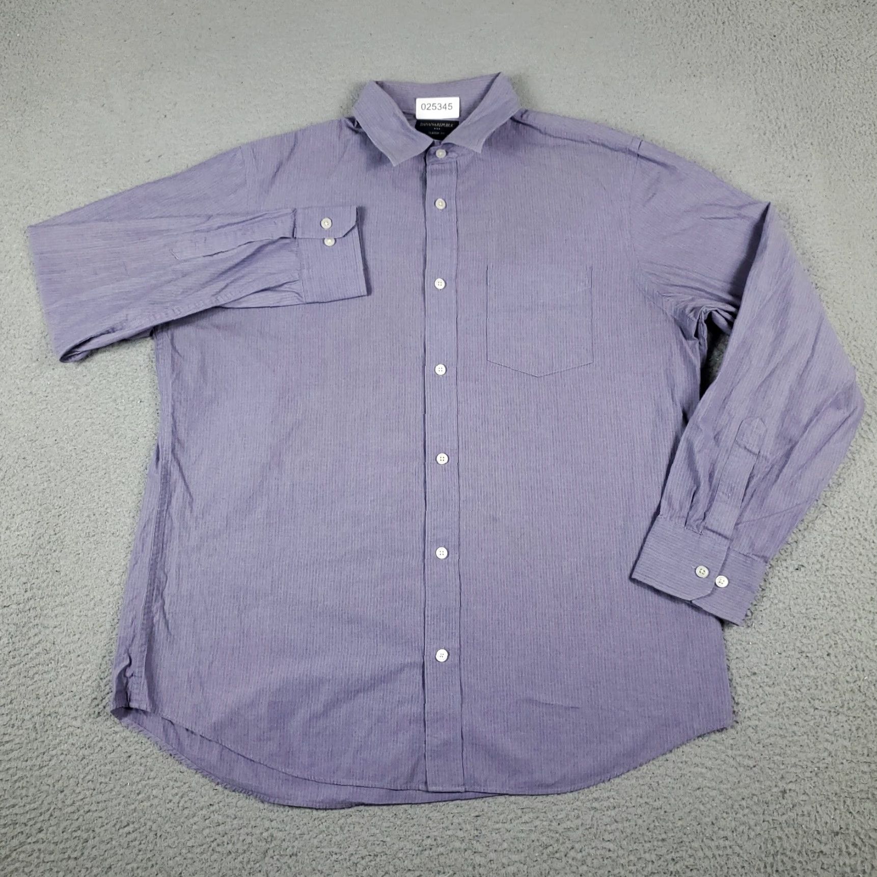 Banana Republic Banana Republic Button-Up Shirt Mens Large Purple Long Sleeve Casual Classic Size US L / EU 52-54 / 3 - 2 Thumbnail