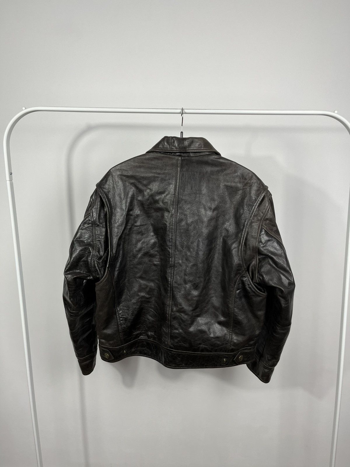 Leather Vintage Heavy Leather Jacket Brown Quilted Lining Biker M Size US M / EU 48-50 / 2 - 13 Thumbnail