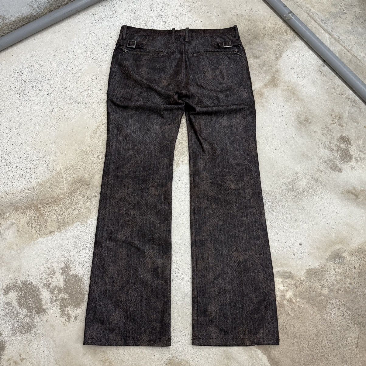 semanticdesign Wide Flare Y2K Semantic Design Snakeskin Tornado Style Pants Size US 30 / EU 46 - 2 Thumbnail