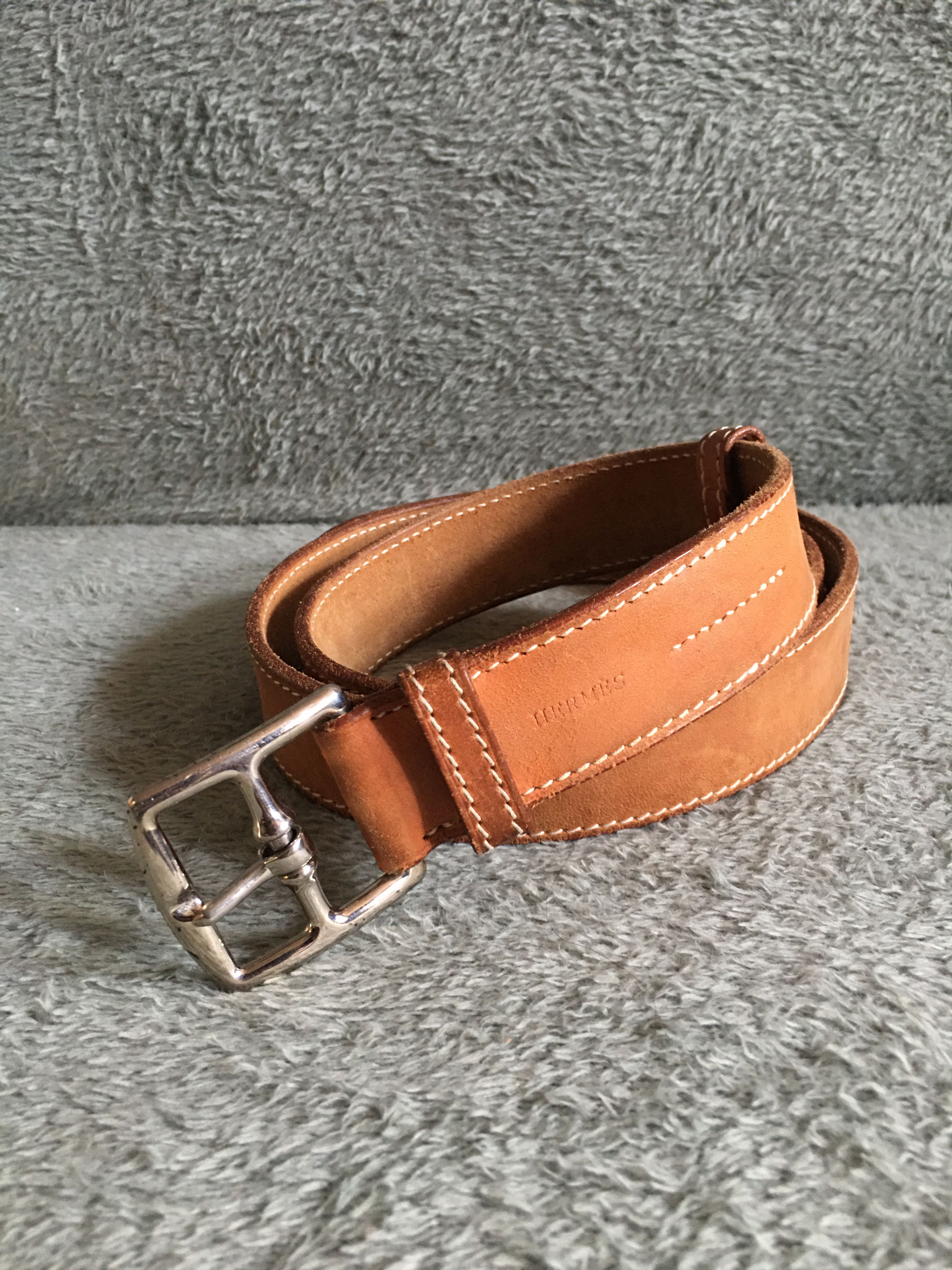 Hermes Hermes Etriviere Leather Belt Vintage 2000s Size 95 Size ONE SIZE - 1 Thumbnail