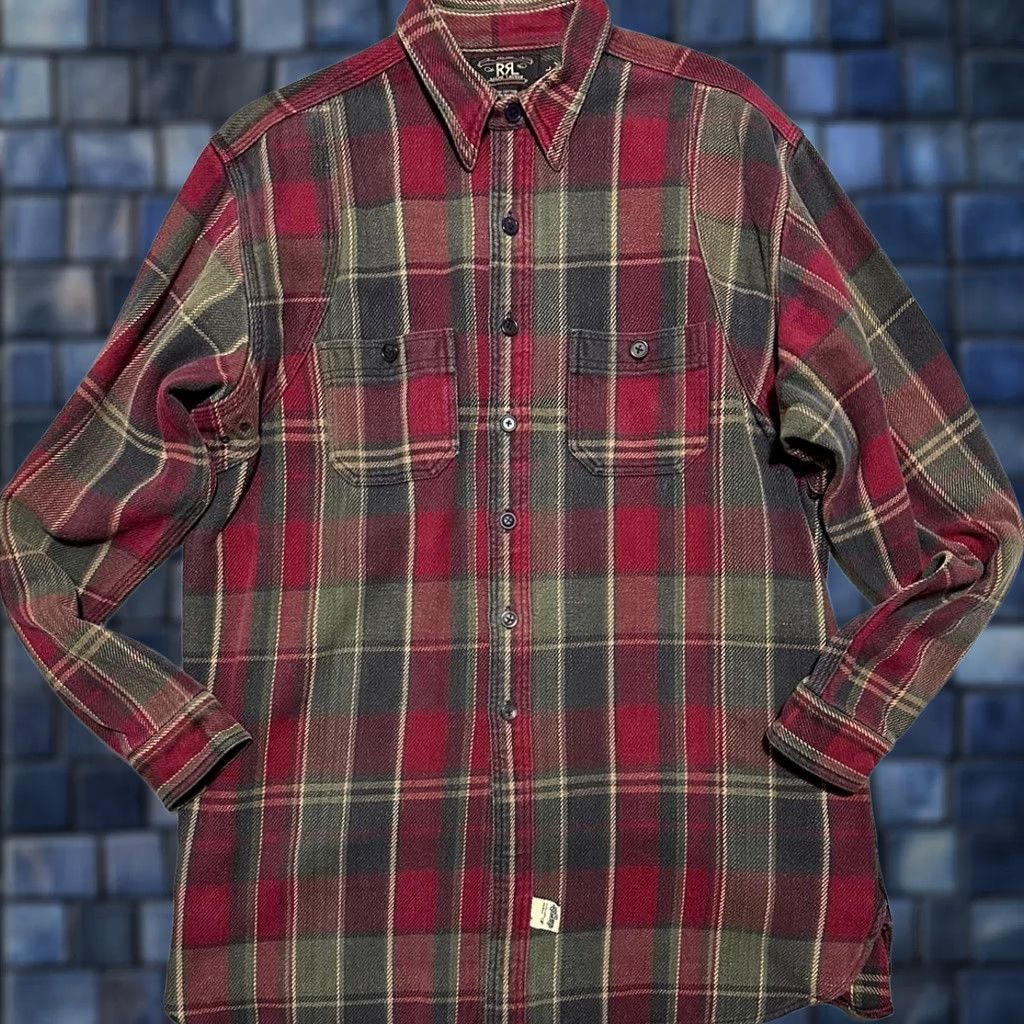 Ralph Lauren RRL RALPH LAUREN Red Tartan Check Shirt Jacket Casual Outer USED Mens L Size US L / EU 52-54 / 3 - 1 Thumbnail