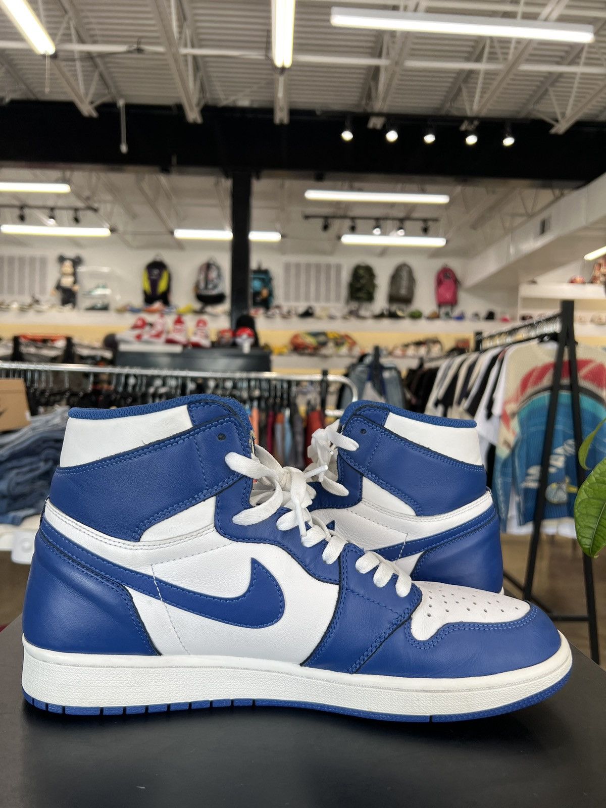 Jordan Brand × Nike Air Jordan 1 Storm Blue Sz. 12 (2016) Size US 12 / EU 45 - 4 Thumbnail