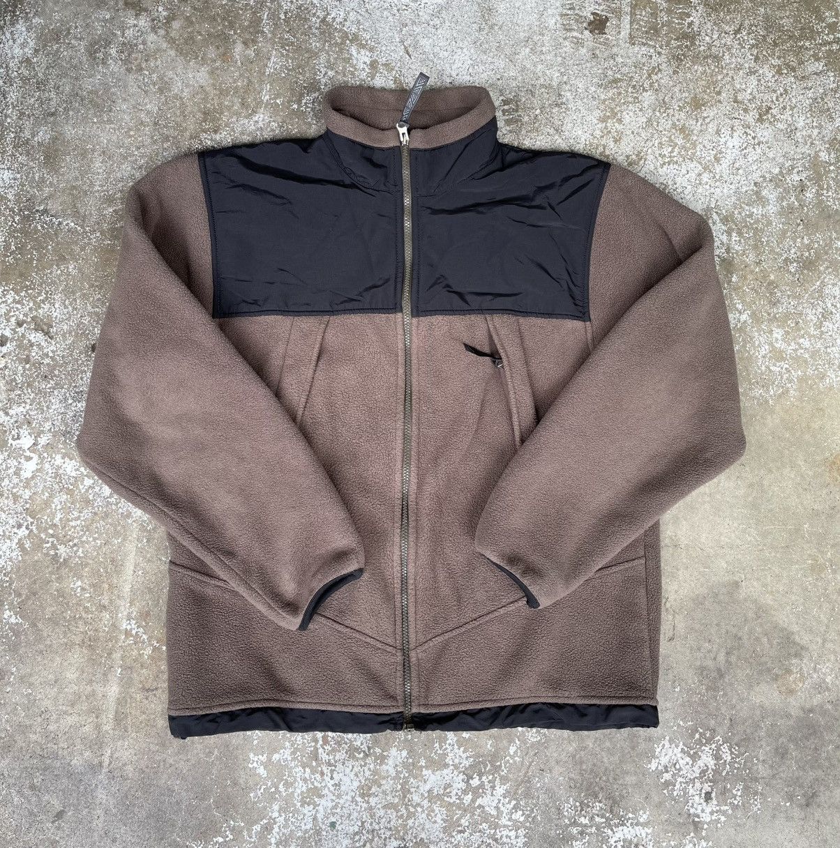Lands' End Vintage 90s Lands’ End Brown Fleece Jacket Size US M / EU 48-50 / 2 - 1 Thumbnail