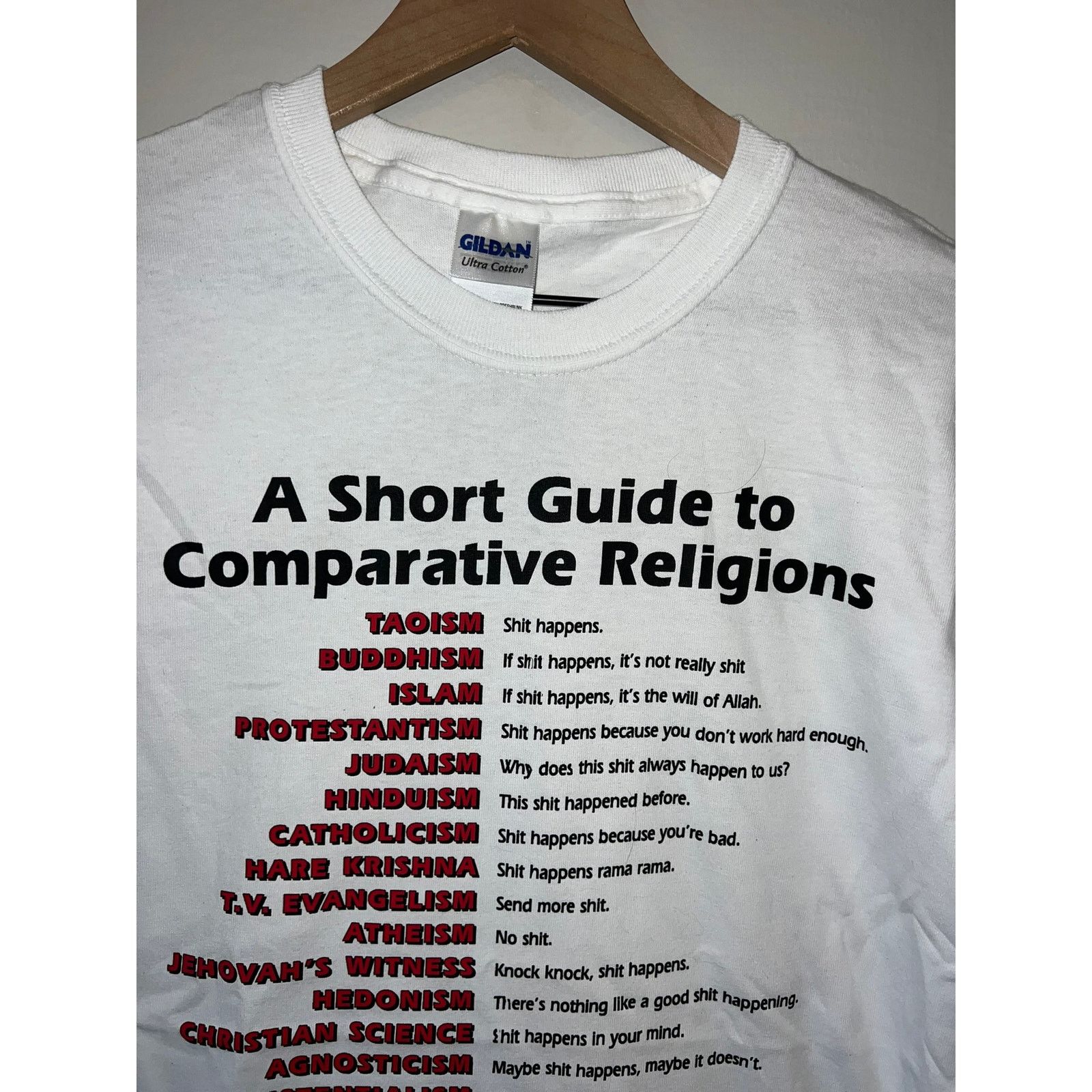 Gildan Vintage Short Guide Religon Shirt Joke Religous Shirt VTG S Size US S / EU 44-46 / 1 - 2 Thumbnail