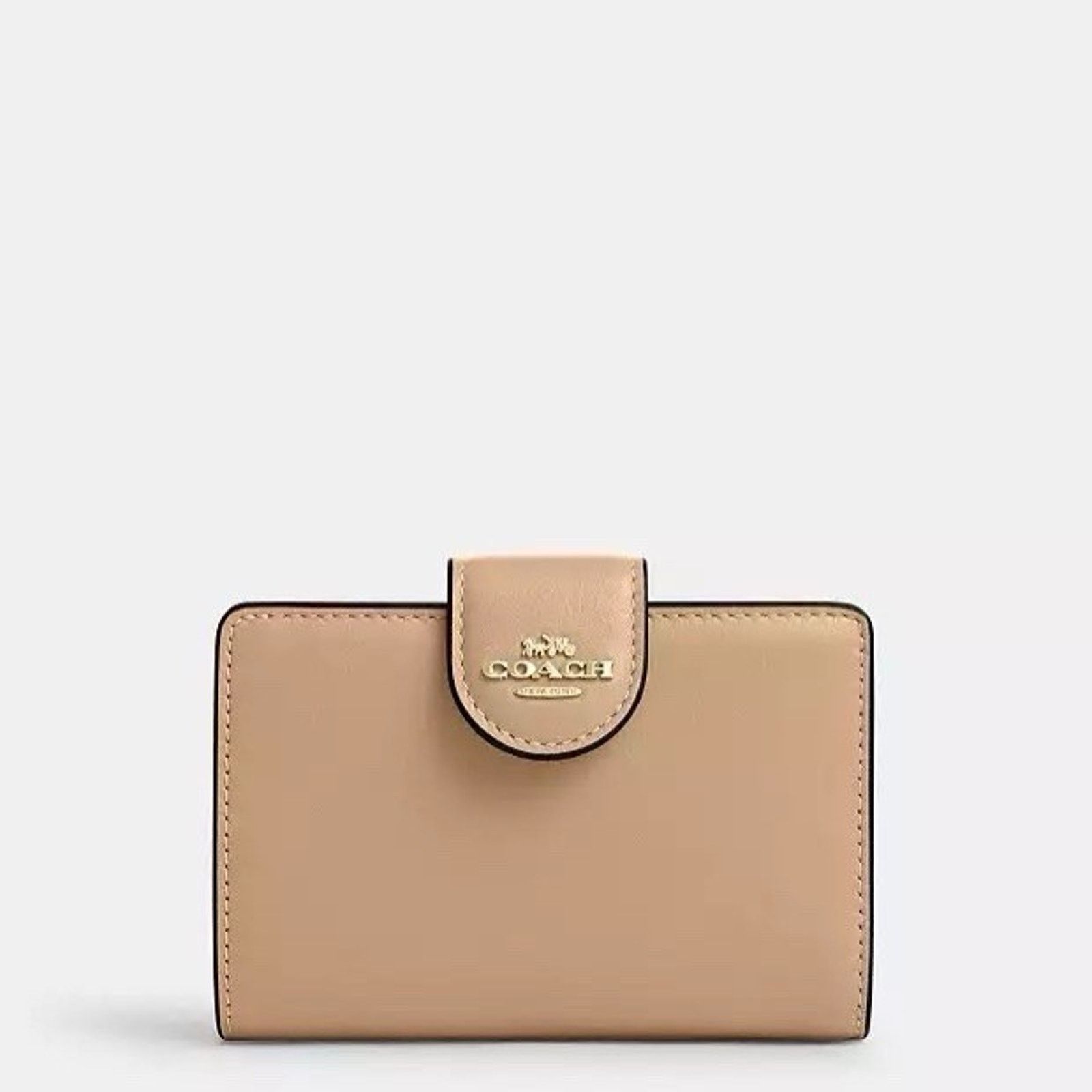 Coach NWT Coach Medium Corner Zip Wallet Leather CR791 Gold/Tan Size ONE SIZE - 6 Thumbnail