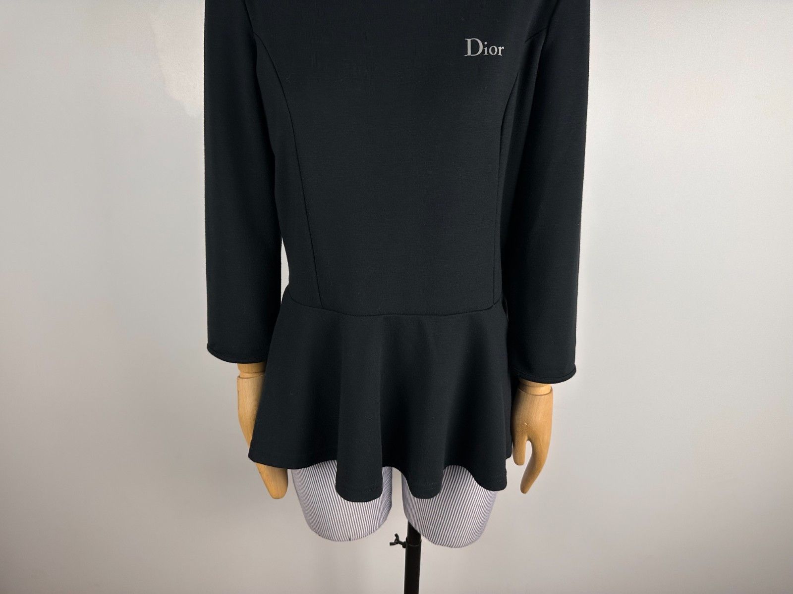 Dior Dior Uniforms Cropped Sleeve Flared Bottom Black Pullover Size L / US 10 / IT 46 - 4 Thumbnail
