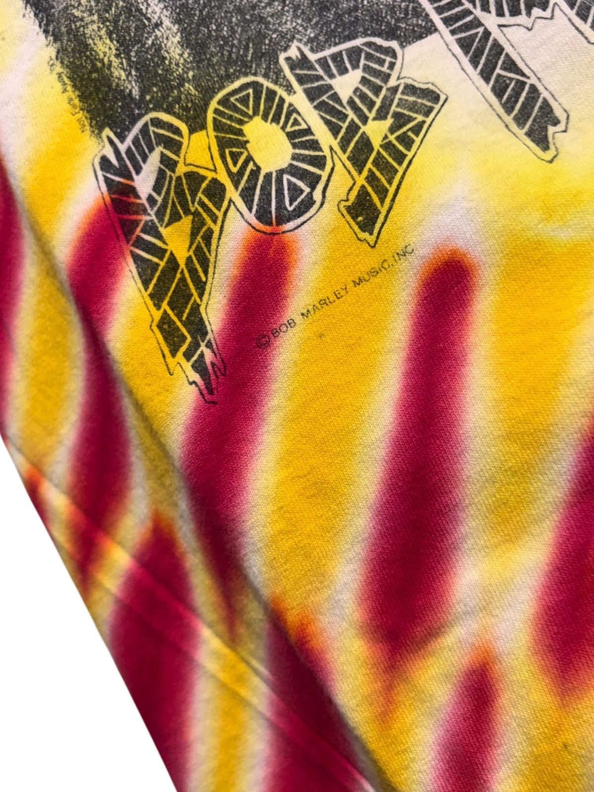 Fruit Of The Loom Vintage 1990 Bob Marley Tie Dye Tuff Gong Rap Size US L / EU 52-54 / 3 - 3 Thumbnail
