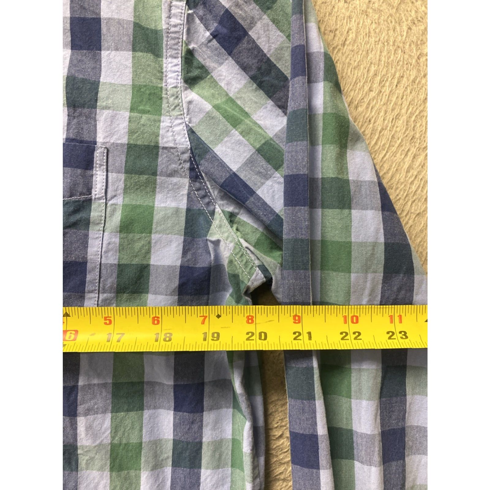 Gap GAP Men's Button Down Oxford Shirt Size M Blue Green Check Multicolor Size US M / EU 48-50 / 2 - 4 Thumbnail