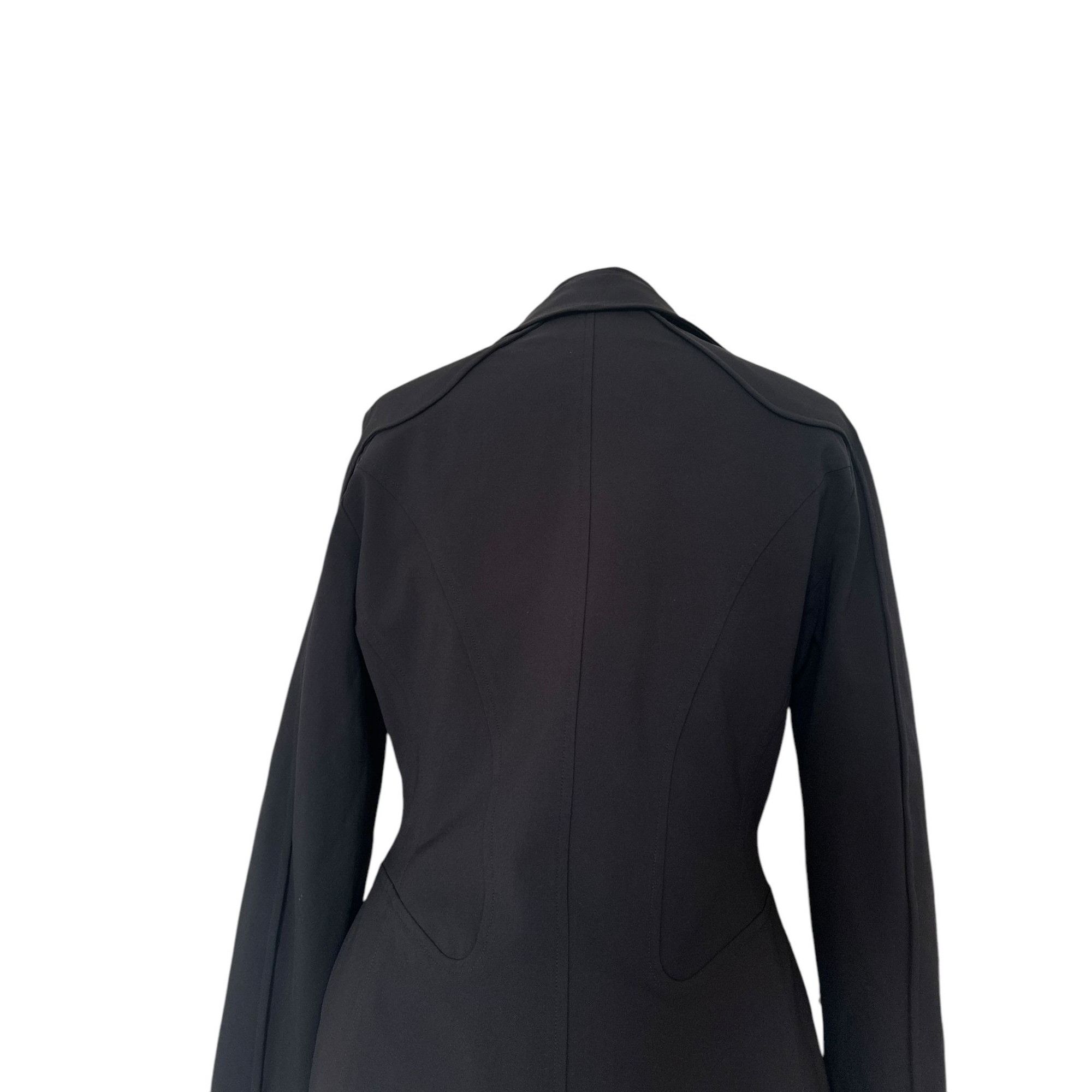 Thierry Mugler Vintage Sculptural Black Jacket Size M / US 6-8 / IT 42-44 - 6 Thumbnail