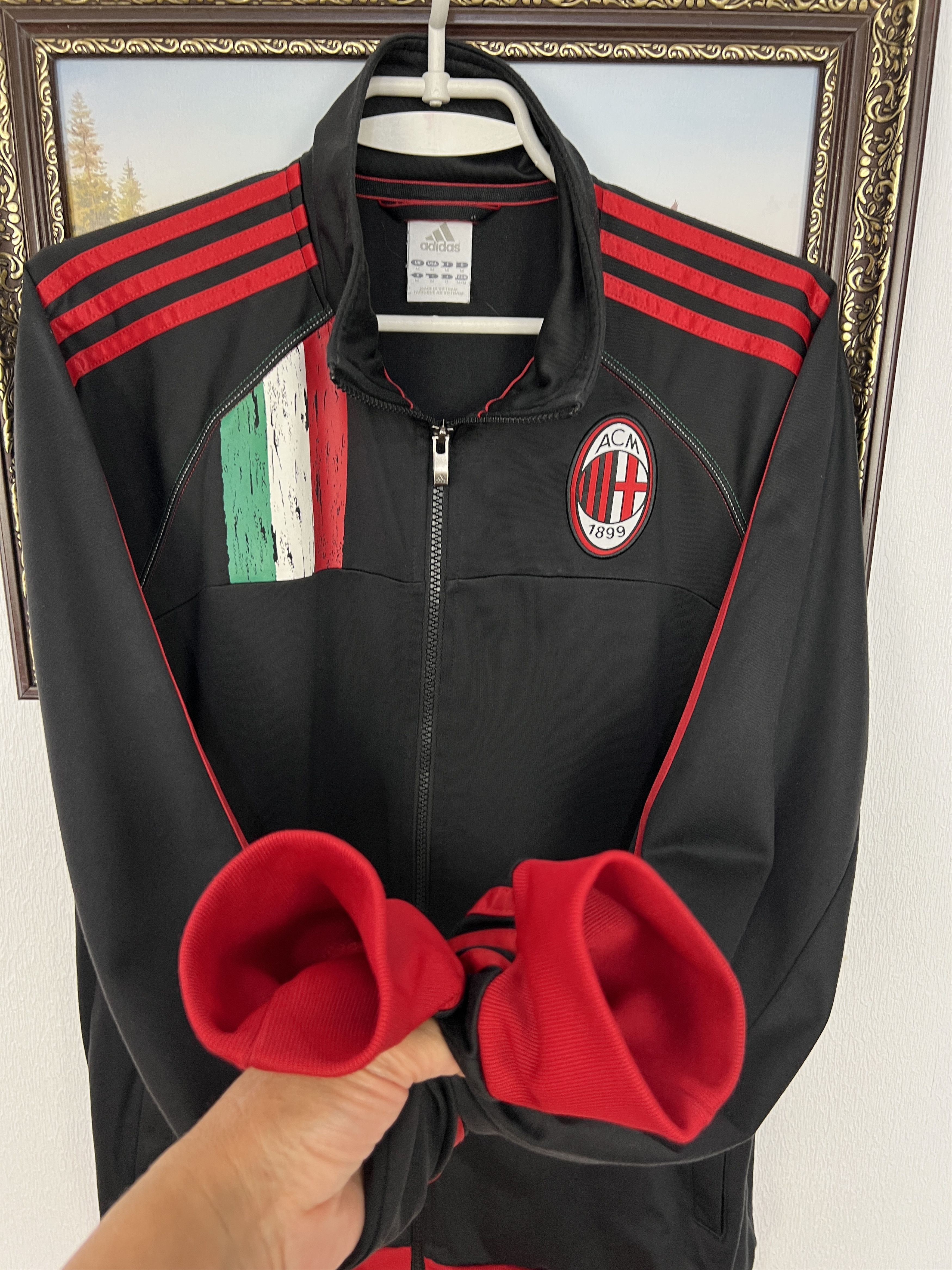 Vintage Adidas AC Milan Football Jacket Soccer Track Top