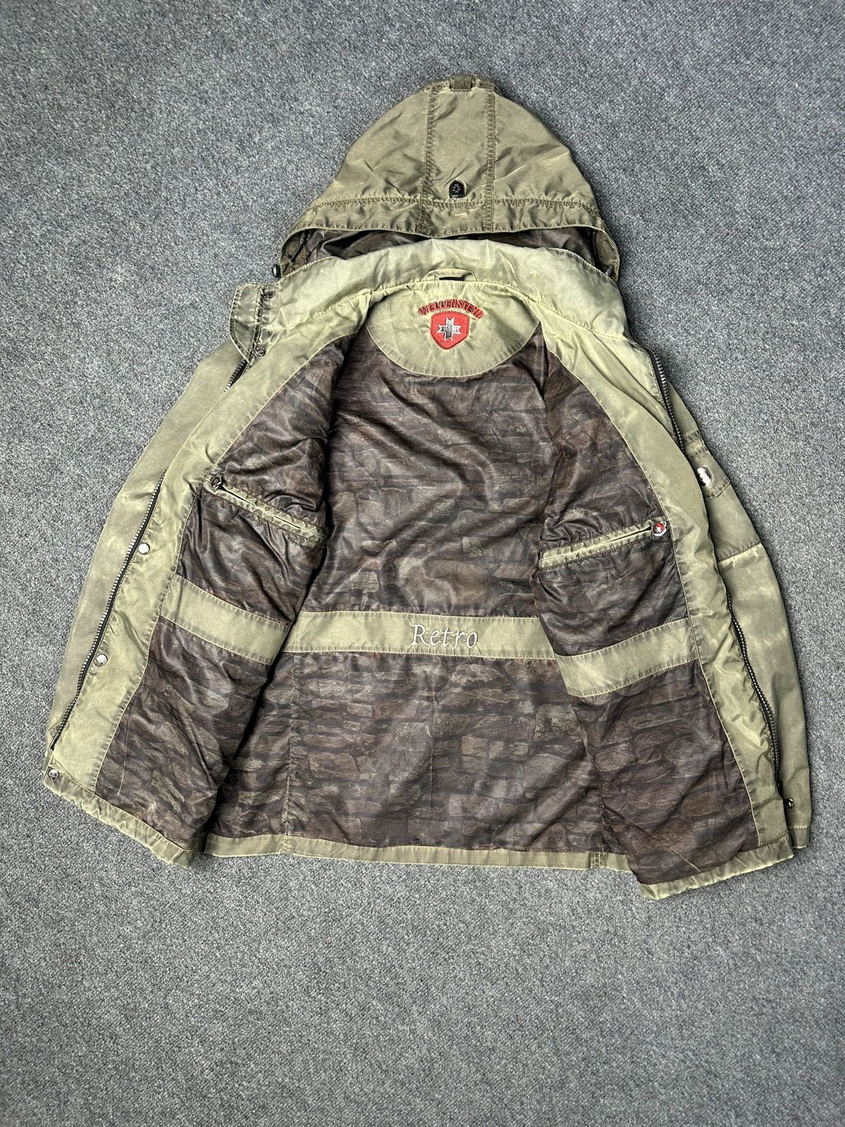 Wellensteyn WELLENSTEYN Retro Men’s Hooded Jacket Olive Field Coat Size US L / EU 52-54 / 3 - 3 Thumbnail