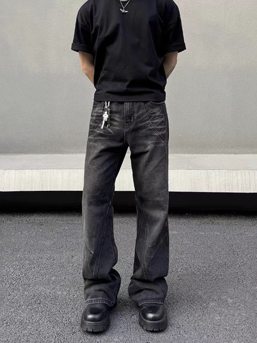 Japanese Brand × Jean High street washed straight micro flare jeans Size US 32 / EU 48 - 1 Thumbnail