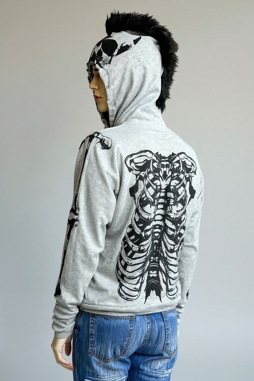 Japanese Brand OGGETTO Skeleton Skull Punk Mohawk Hair Hooded Kapital Style Size M / US 6-8 / IT 42-44 - 1 Thumbnail
