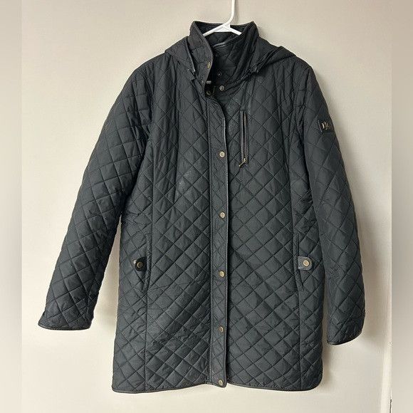 Ralph Lauren Ralph Lauren Black Quilted Field Coat Size L / US 10 / IT 46 - 1 Thumbnail