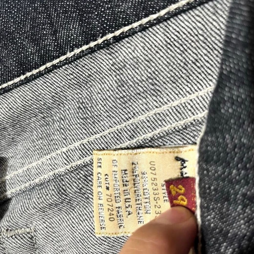 7 For All Mankind VINTAGE 7 For All Mankind Gray Distressed Straight Leg Jeans Women Size 29 Made In Usa Size 29" - 3 Thumbnail