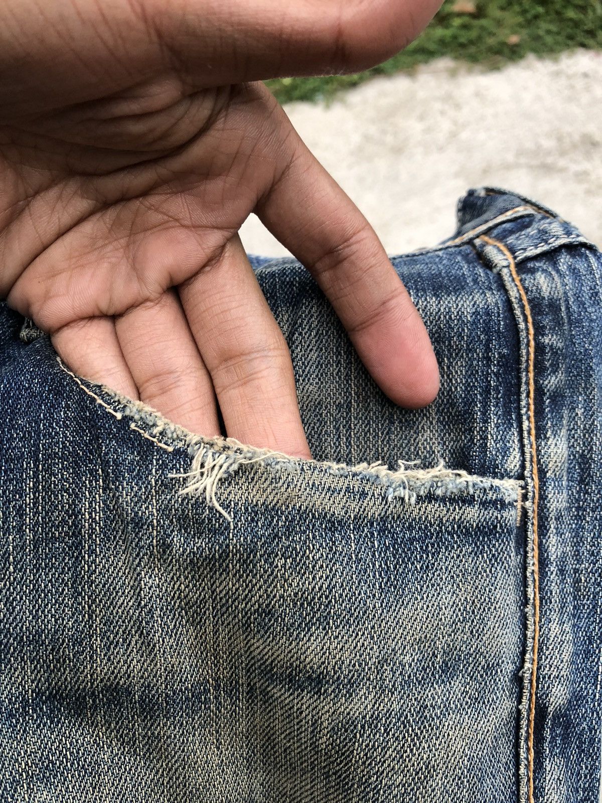 NANO universe SLIM FIT DISTRESSED DENIM BY NANO UNIVERSE Size US 30 / EU 46 - 4 Thumbnail