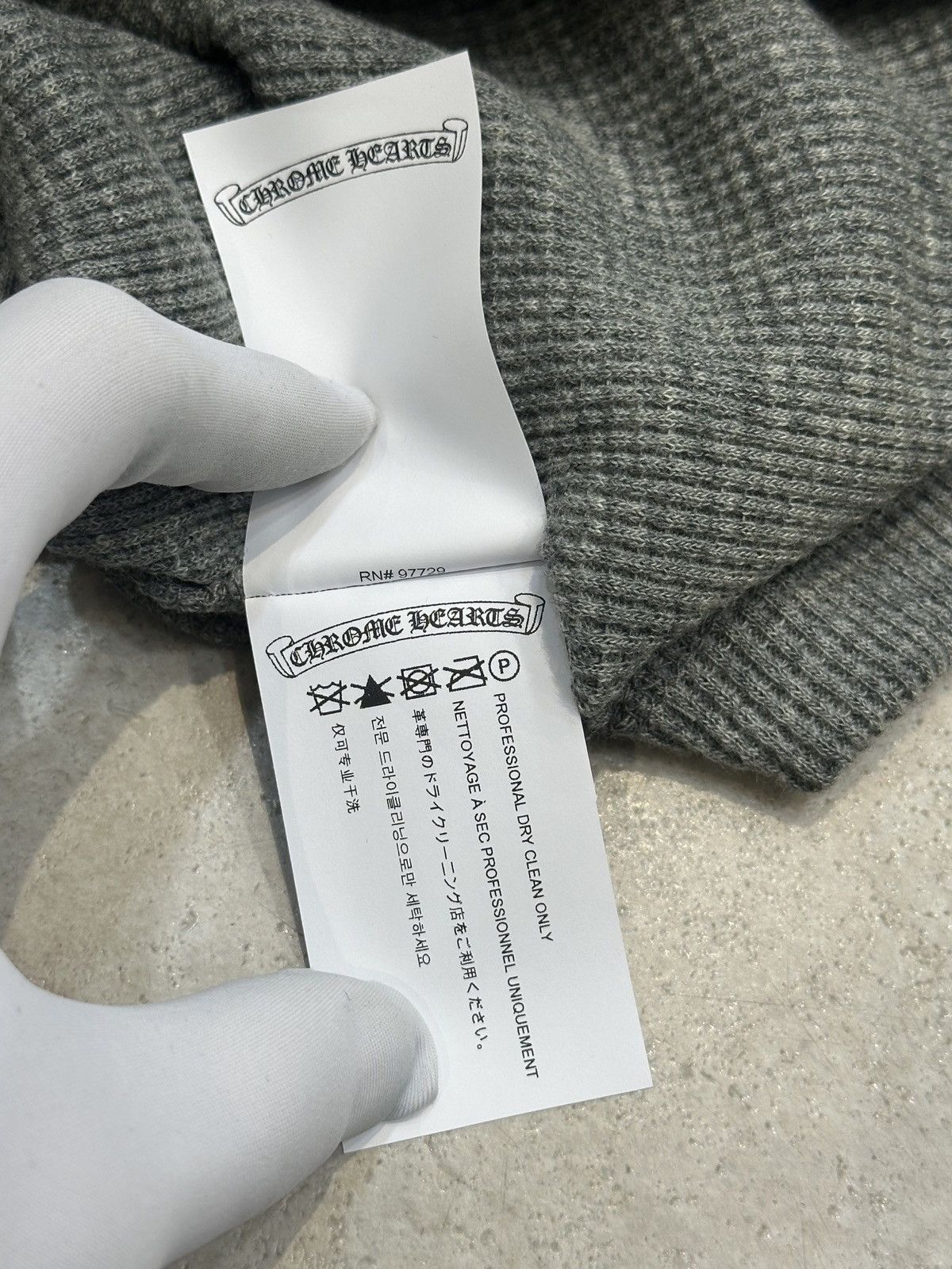 Chrome Hearts CHROME HEARTS CH WOOL THERMAL LONG T-SHIRT GRAY Size US S / EU 44-46 / 1 - 7 Thumbnail