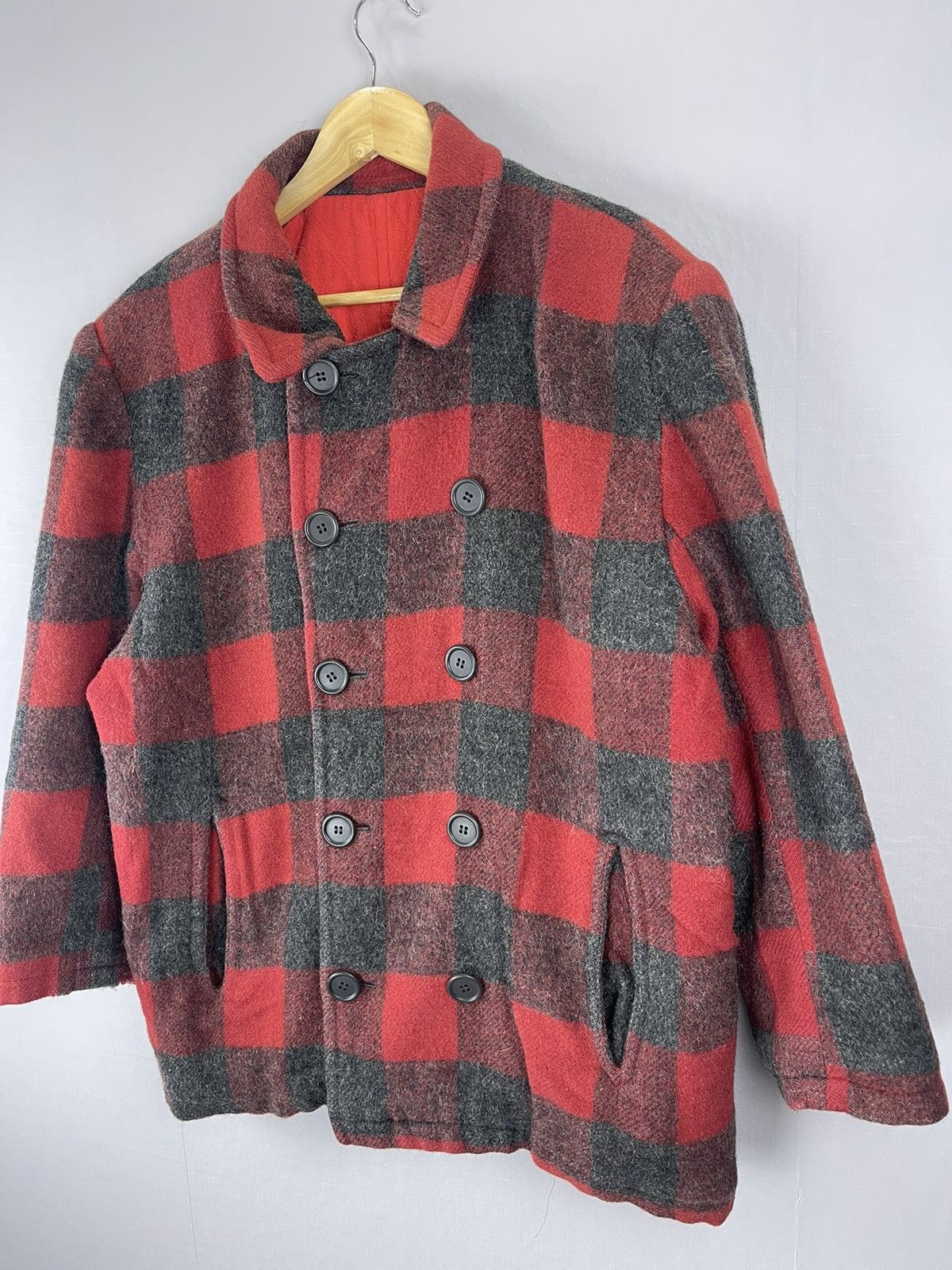 Hysteric Glamour 90s HYSTERIC GLAMOUR BOYS Red Tartan Wool Jacket Size US L / EU 52-54 / 3 - 6 Thumbnail