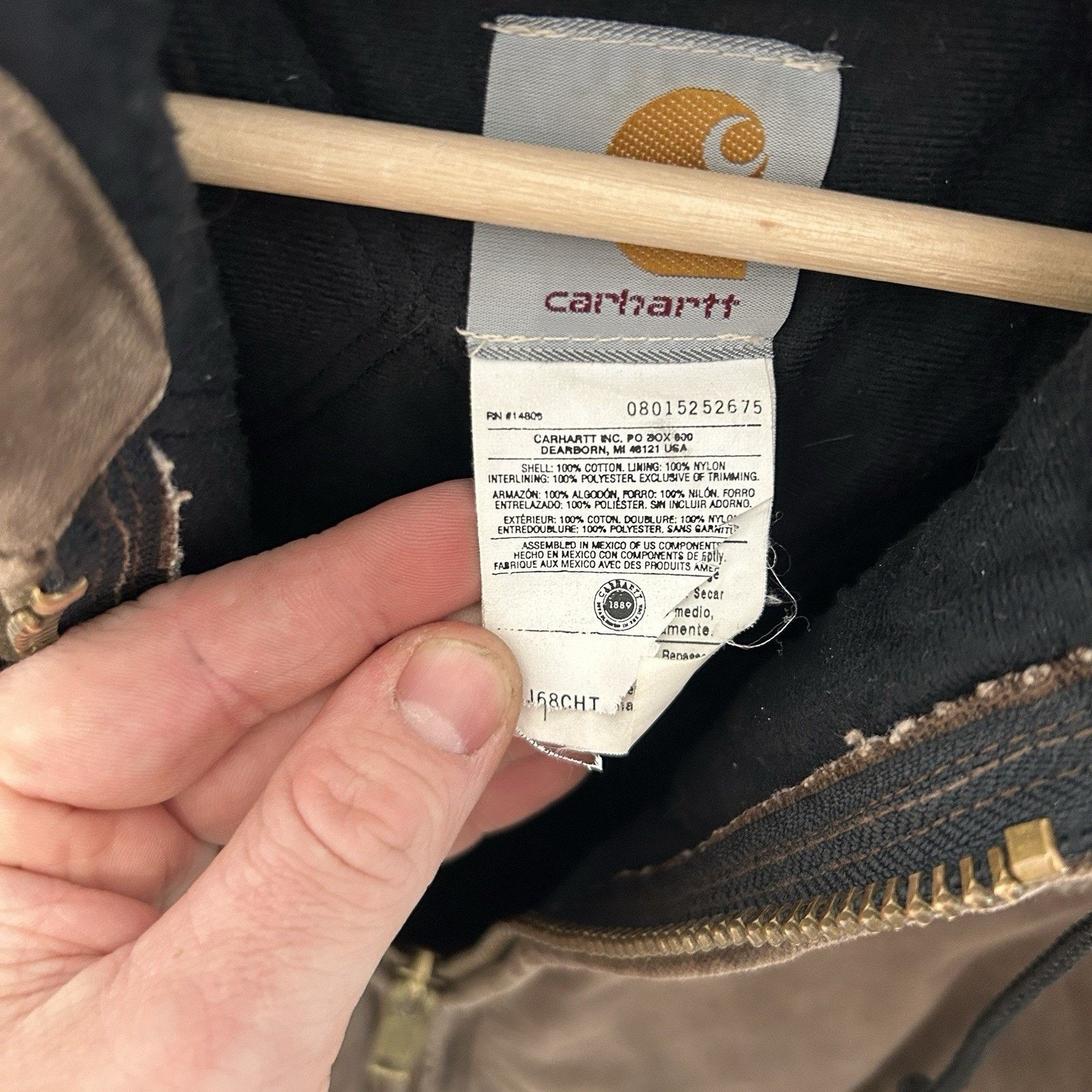 Carhartt Vintage Carhartt Quilted Hooded Active Jacket “Chestnut” J68 Size US XL / EU 56 / 4 - 11 Thumbnail