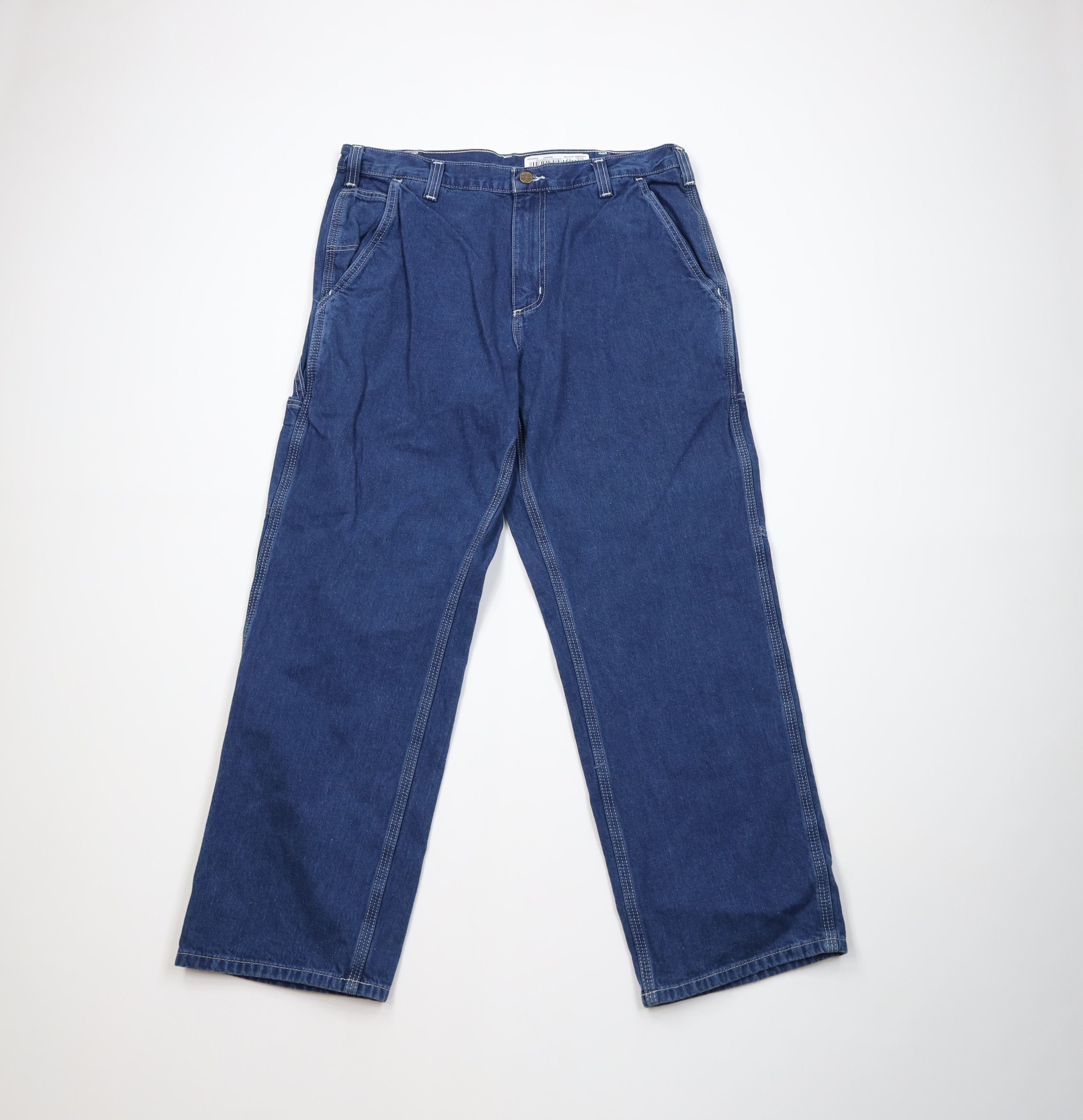 Carhartt Vintage Carhartt Spell Wide Leg Dungaree Denim Jeans Blue Size US 34 / EU 50 - 1 Thumbnail