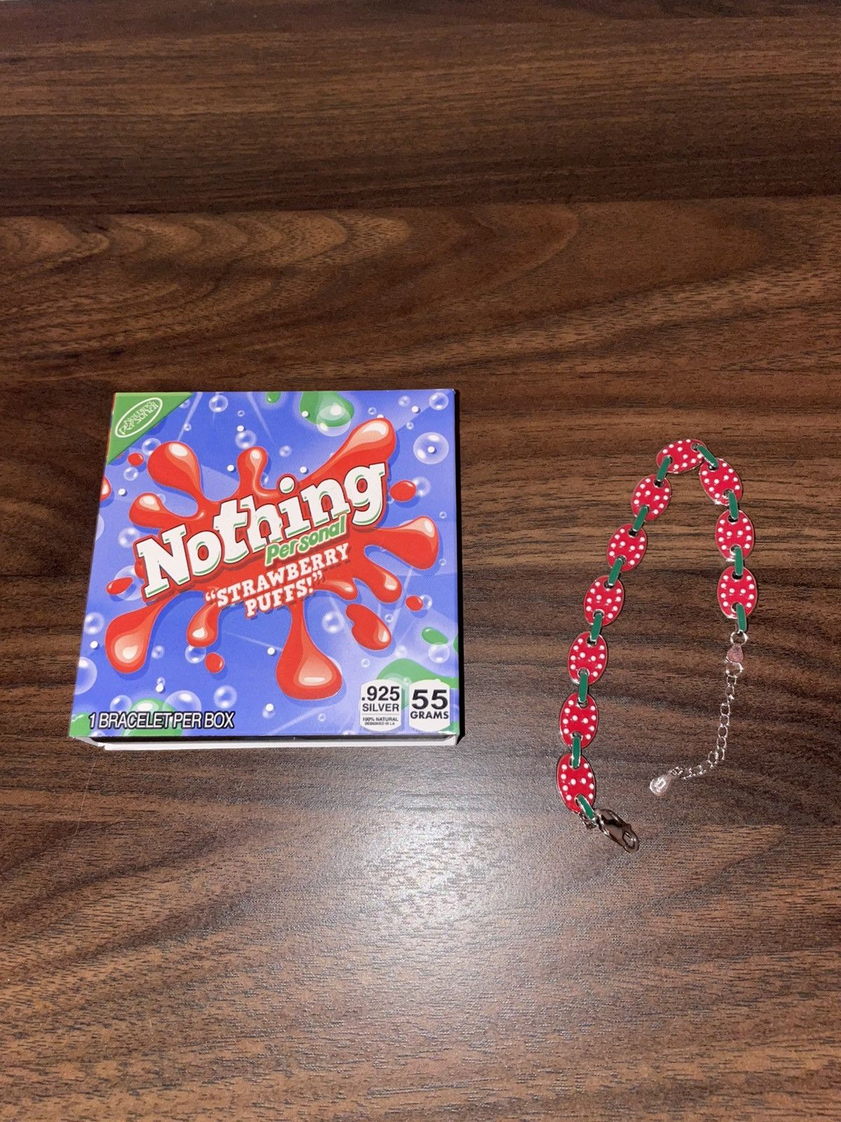Nothing Personal Nothing Personal Strawberry Puffs Silver Bracelet 1/100 Used Size ONE SIZE - 1 Thumbnail