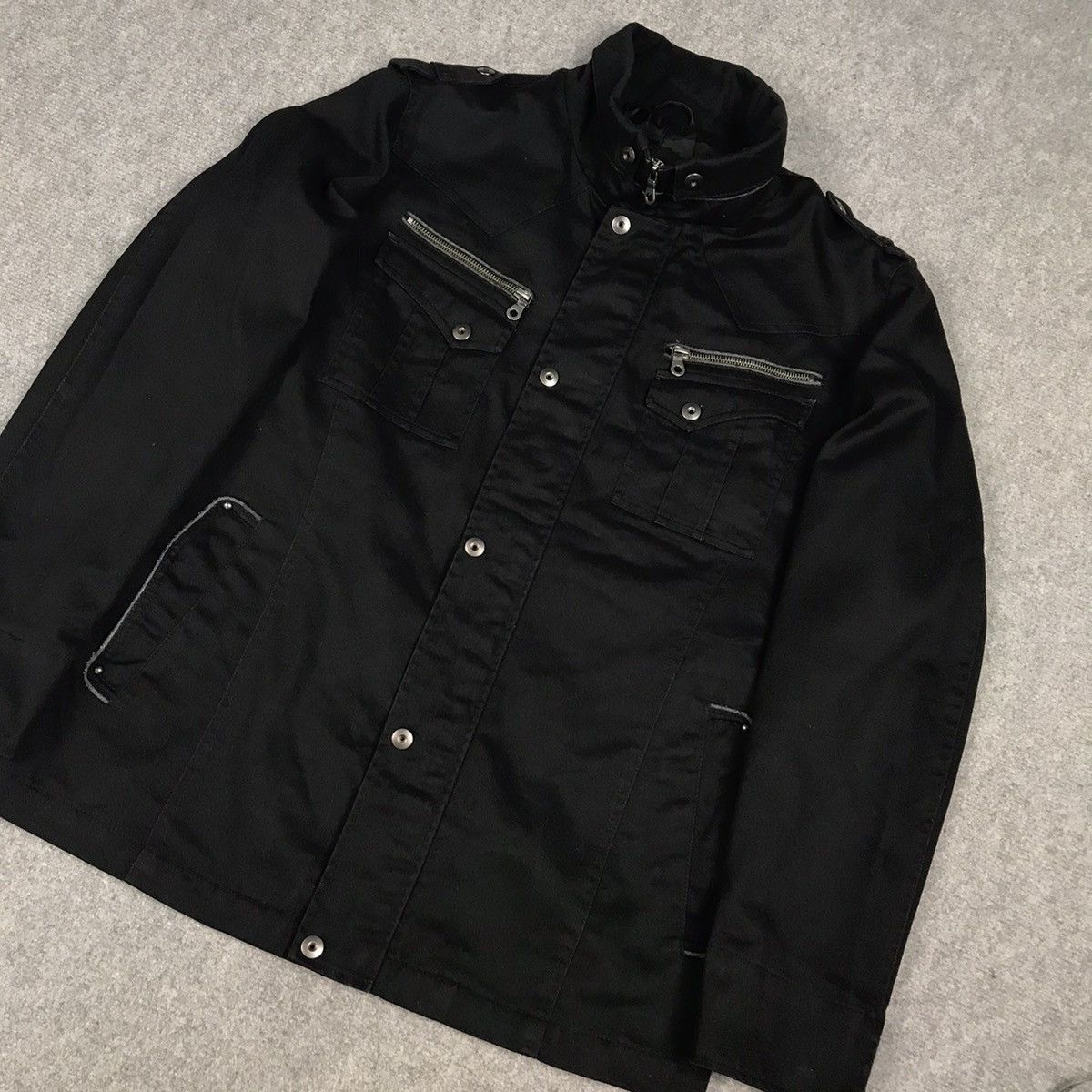 If Six Was Nine × Japanese Brand × Tornado Mart MOSSIMO BLACK PUNK JAPAN ZIPPER JACKET Size US XL / EU 56 / 4 - 4 Thumbnail