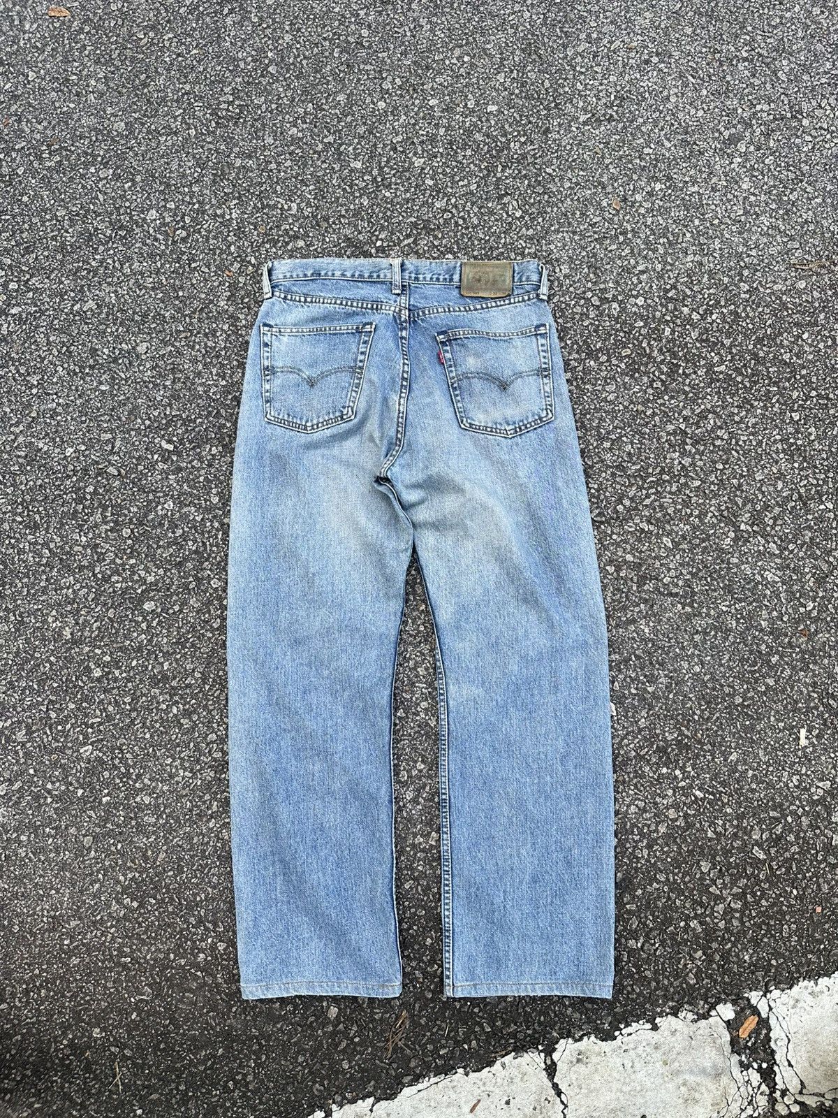 Levi's Vintage Clothing 👹Vintage Levi’s 503 Thrashed Straight Cut Jeans Size US 31 - 3 Thumbnail