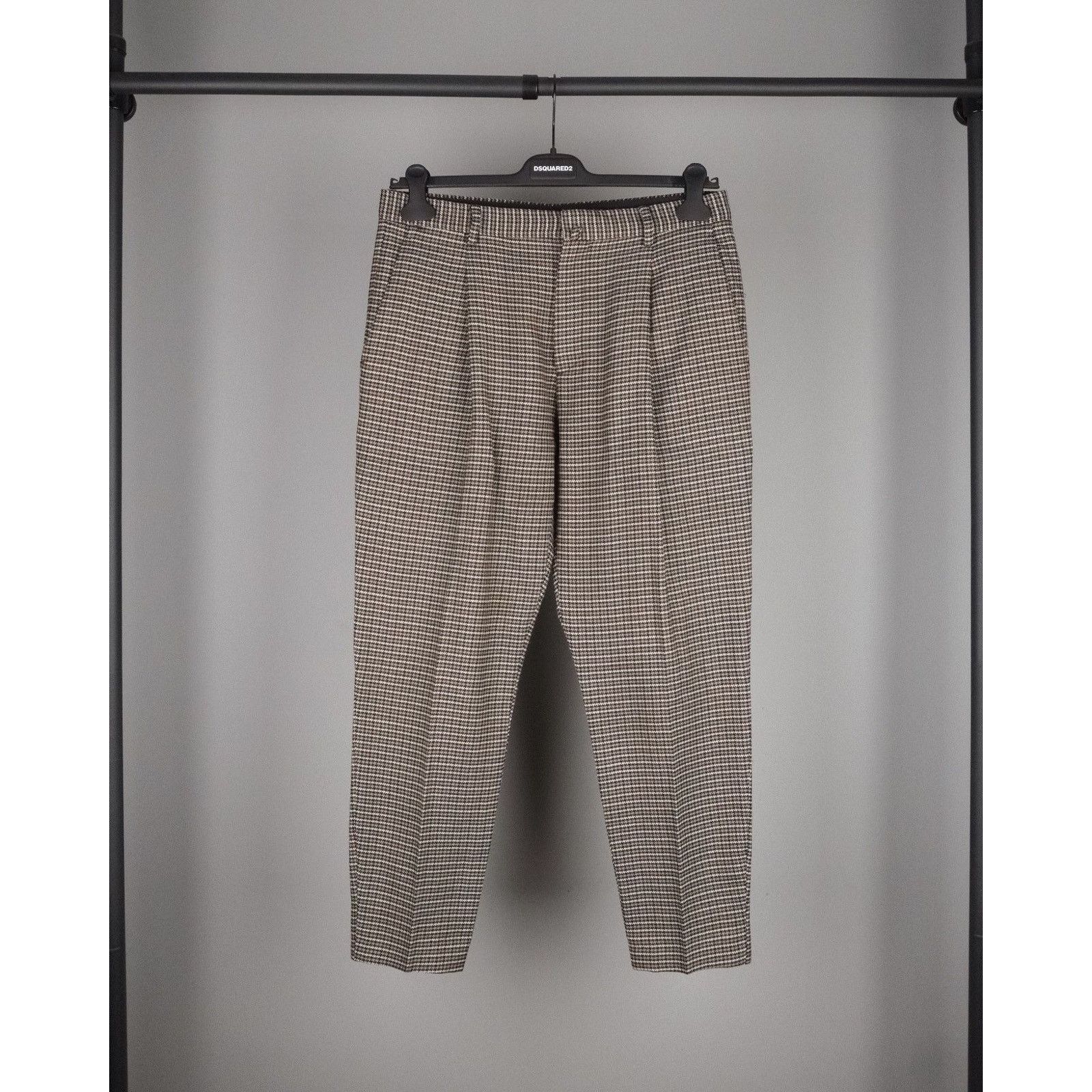 Acne studios 2017 boston check knit wool trousers pants