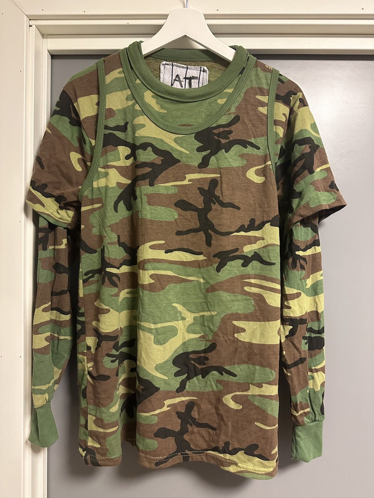 Vintage Aged Thread 3 Layer Camo Longsleeve Size US M / EU 48-50 / 2 - 1 Thumbnail