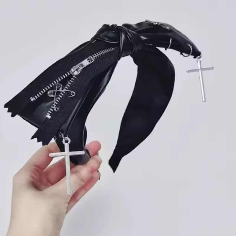 Other Y2K Gothic Punk Bow Headband / Harajuku Hair Accessory Size ONE SIZE - 2 Thumbnail