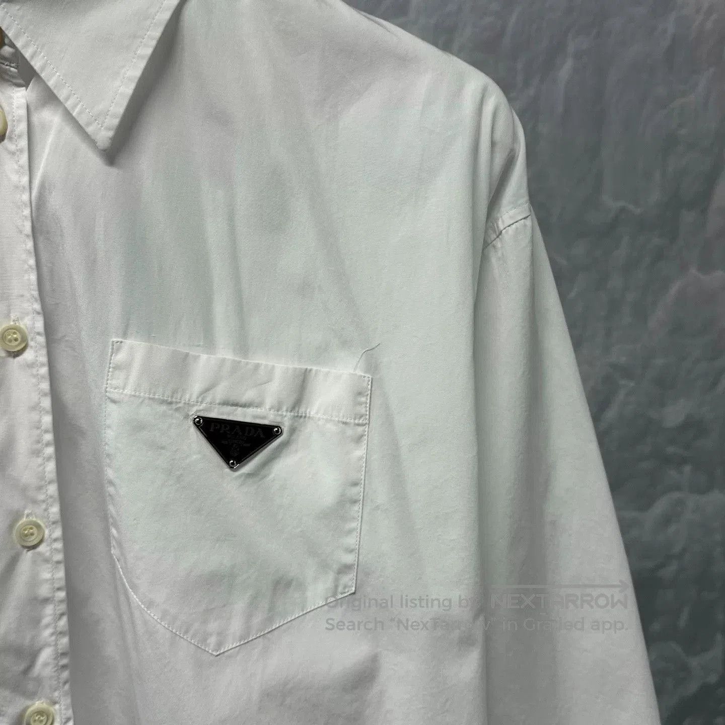 Prada prada long sleeve triangle logo shirt. Size US M / EU 48-50 / 2 - 3 Thumbnail