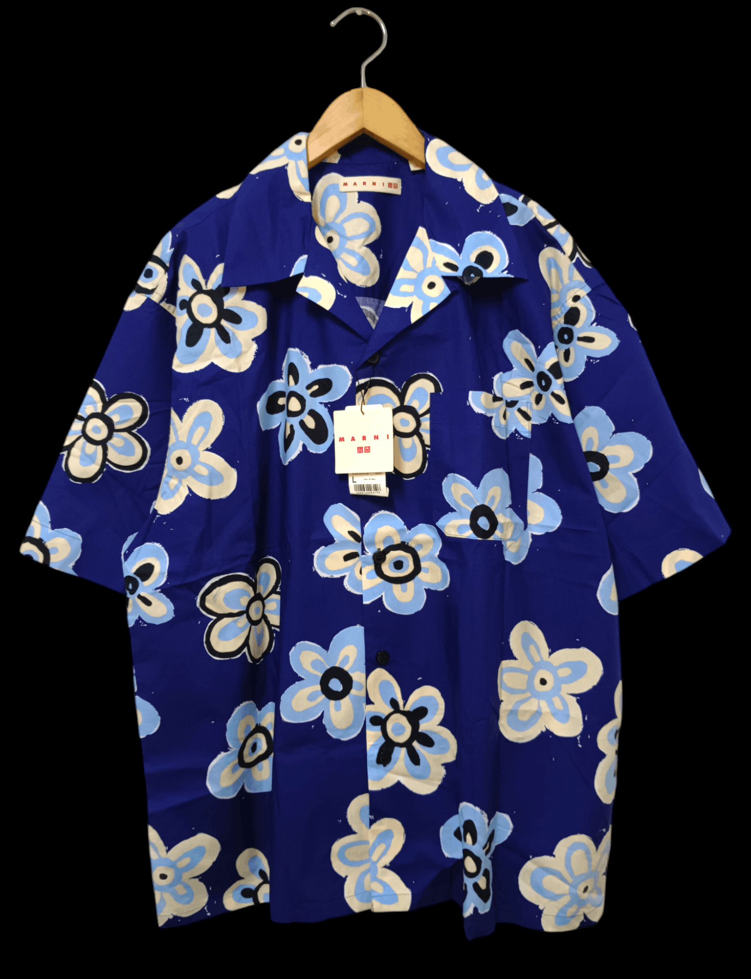 Marni × Uniqlo Uniqlo x marni contrast stitch open collar