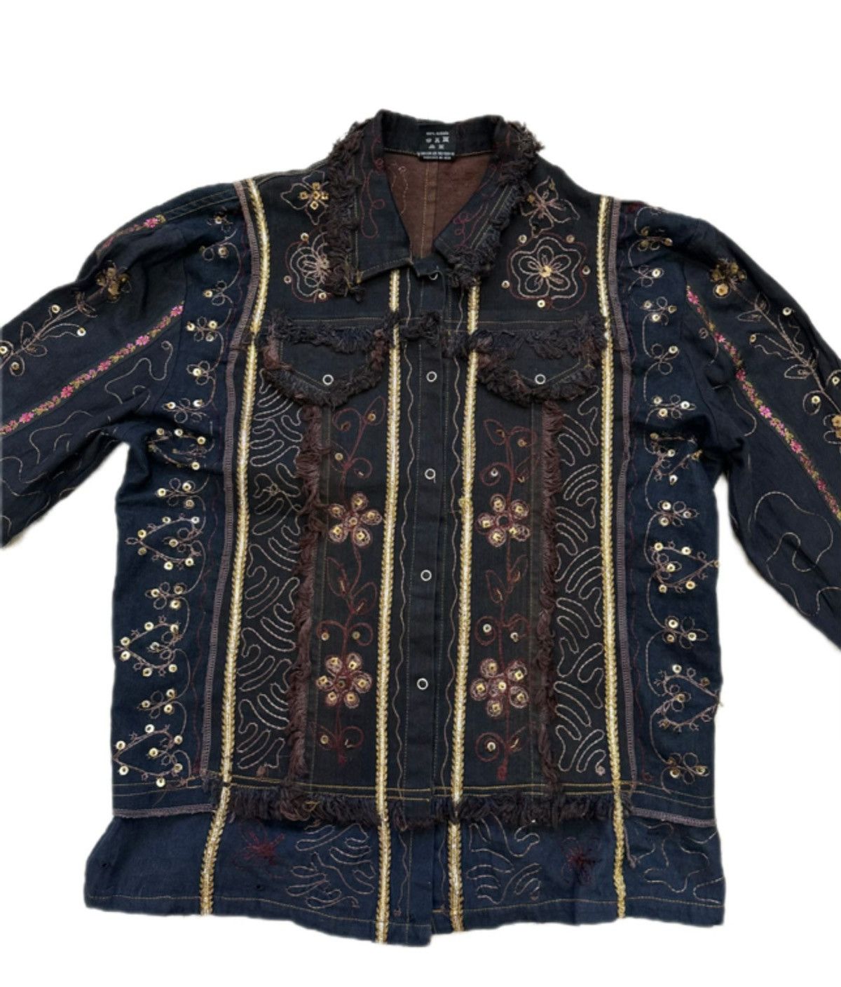 Vintage Denim Jacket L Size Avant Garde Y2K Size L / US 10 / IT 46 - 5 Thumbnail