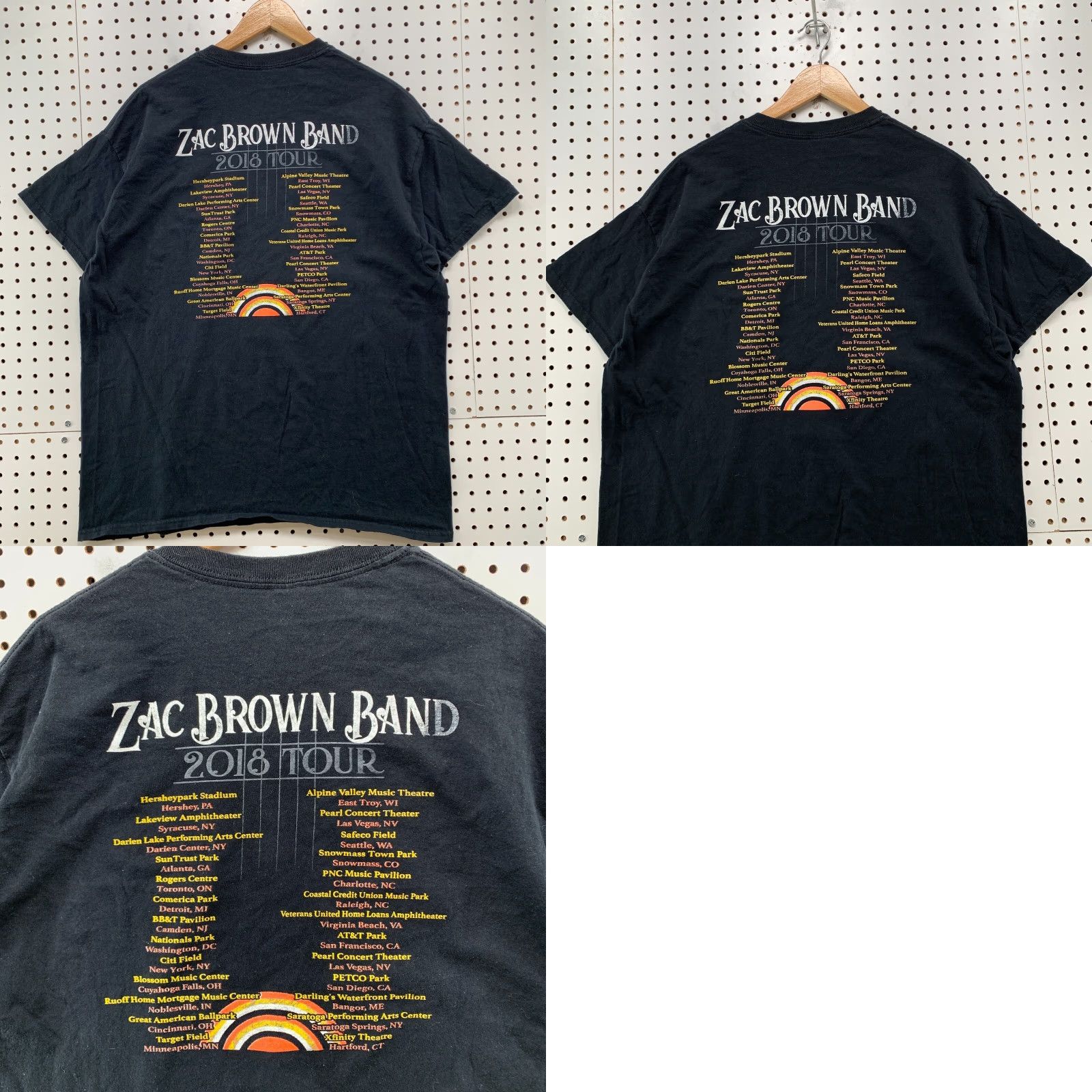 Gildan VINTAGE Zac Brown Band Shirt Mens Large Black 2018 Down The Rabbit Hole Music 22.5x29 Size US L / EU 52-54 / 3 - 9 Thumbnail