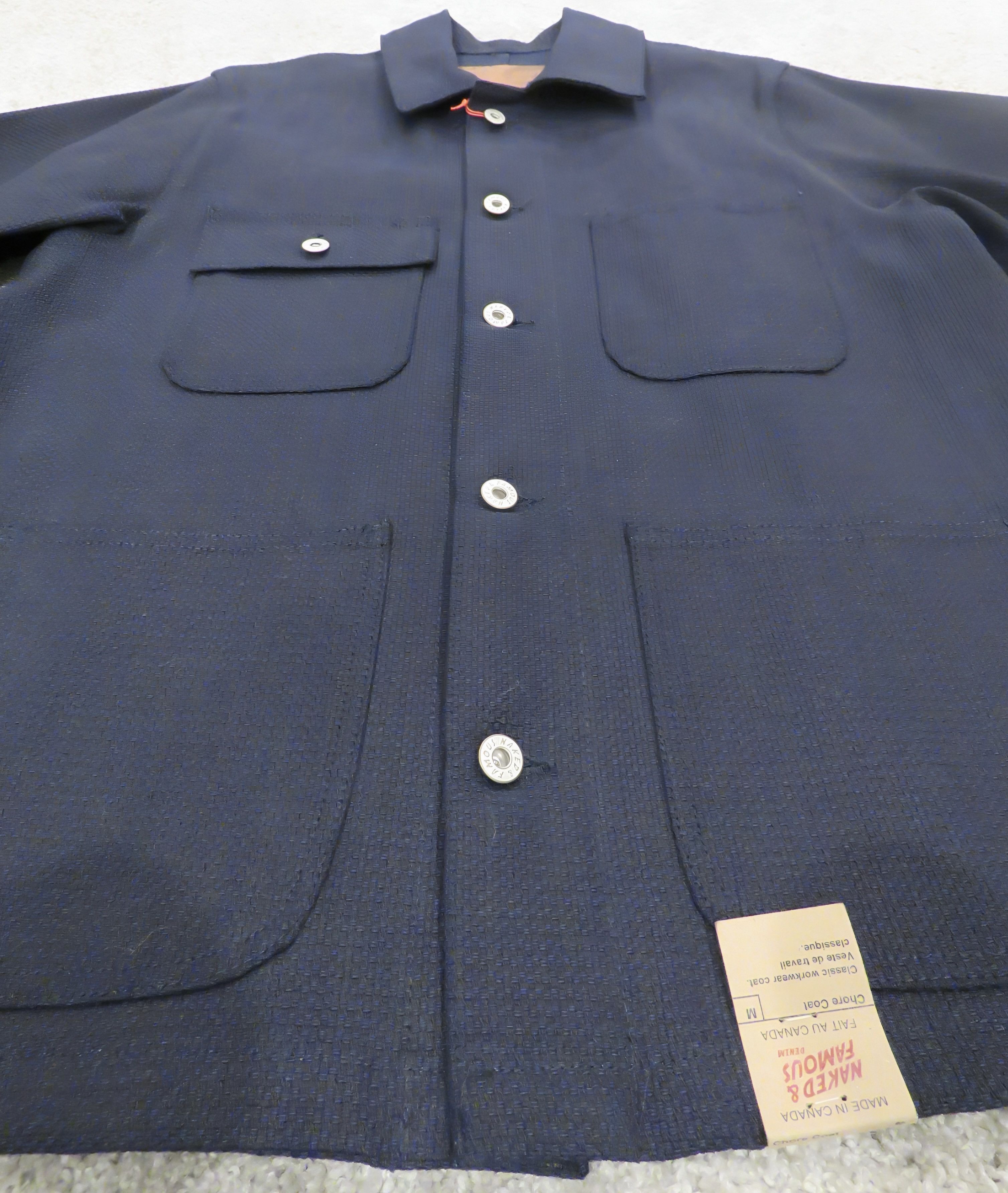 Naked & Famous Naked & Famous Indigo Basketweave Chore Coat NWT Size M Size US M / EU 48-50 / 2 - 4 Thumbnail