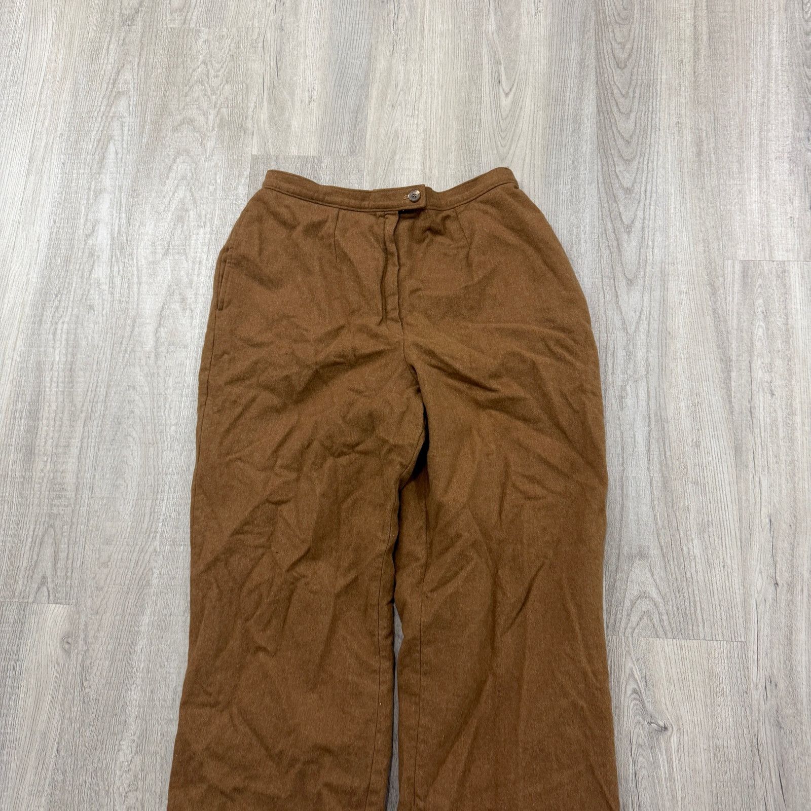Pendleton Vintage Pendleton Pants Women's 26x27 Brown 100% Virgin Wool Size 26" / US 2 / IT 38 - 2 Thumbnail
