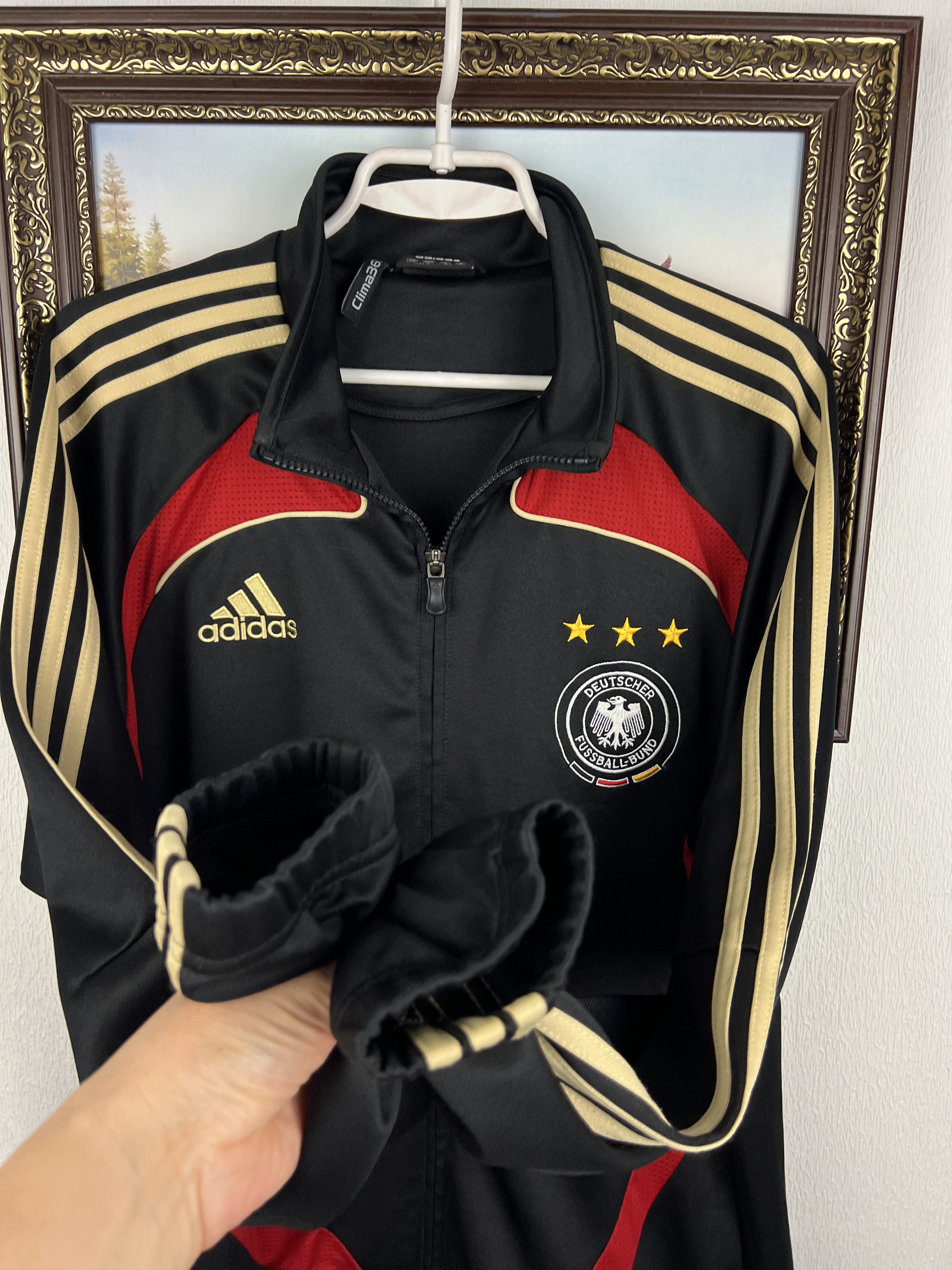Adidas Vintage Germany Football Train Jacket Soccer Track Top Zip Size US M / EU 48-50 / 2 - 6 Thumbnail