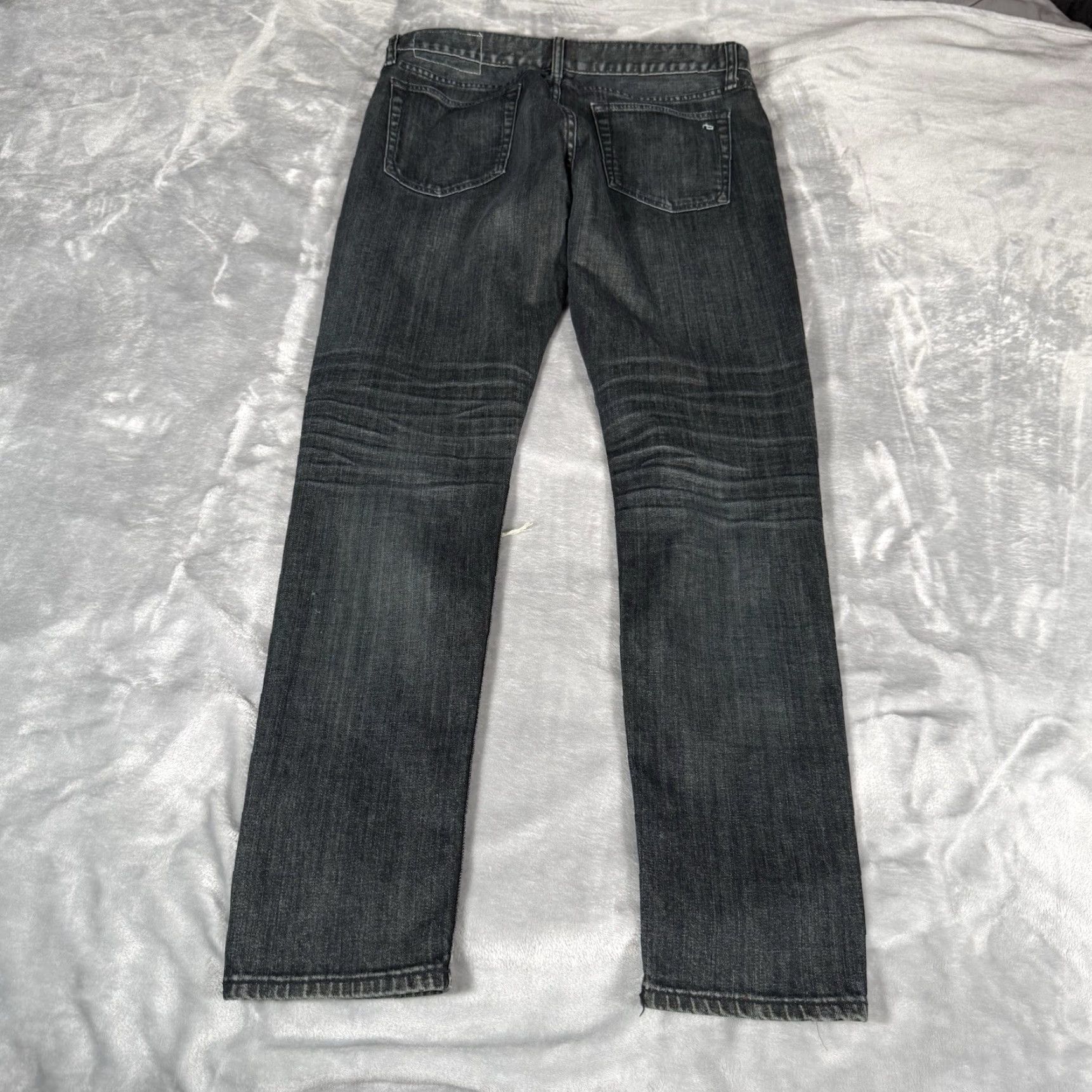Rag & Bone Rag & Bone Fit 1 Skinny Jeans Mens 33x32 Denim Dark Distressed 5-Pocket Logo City Slim Blue Baggy? Size US 33 - 6 Thumbnail