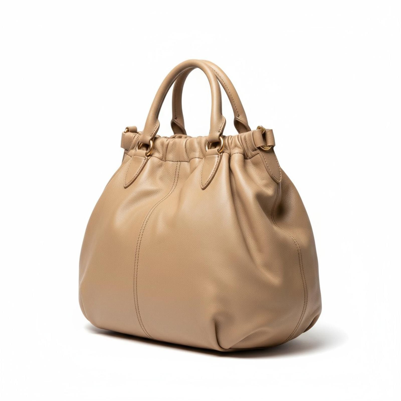 Miu Miu Miu Miu - Beige Leather Handbag Size ONE SIZE - 1 Thumbnail