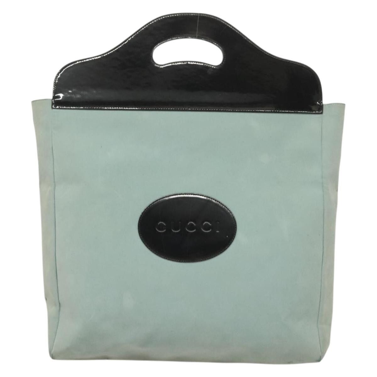 Gucci GUCCI Handbag Suede Light Blue Black 002 002 Size ONE SIZE - 2 Thumbnail