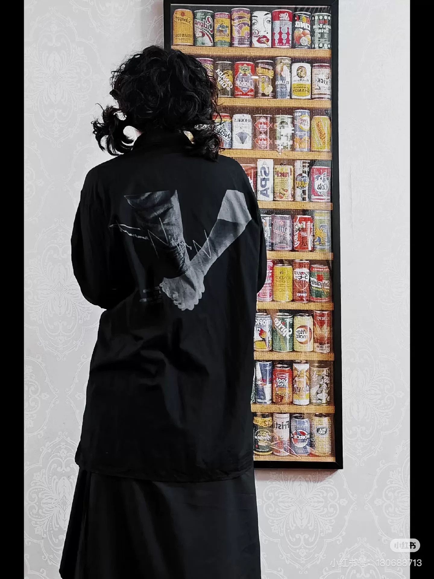 Yohji Yamamoto Yohji Yamamoto Black Print Shirt Size US L / EU 52-54 / 3 - 1 Thumbnail