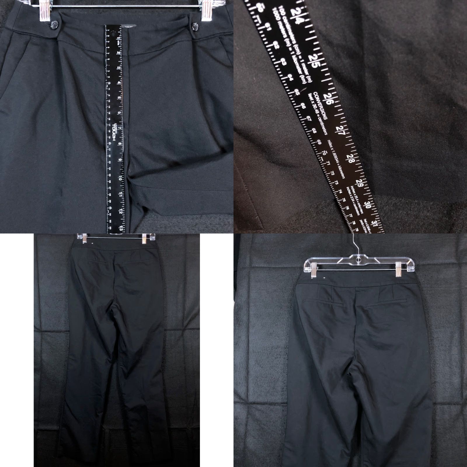 Ann Taylor Ann Taylor Factory Womens Pants Black High Rise Straight Professional Stretch 8 Size 30" / US 8 / IT 44 - 8 Thumbnail