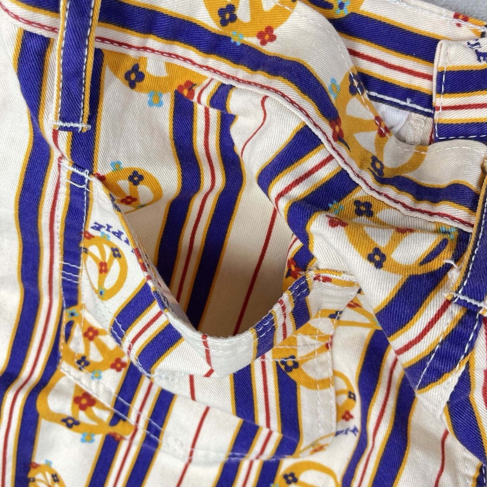 Other Rare Vtg 90s Chipie French Designer Flare Pants Peace Sign Size US 30 / EU 46 - 10 Thumbnail