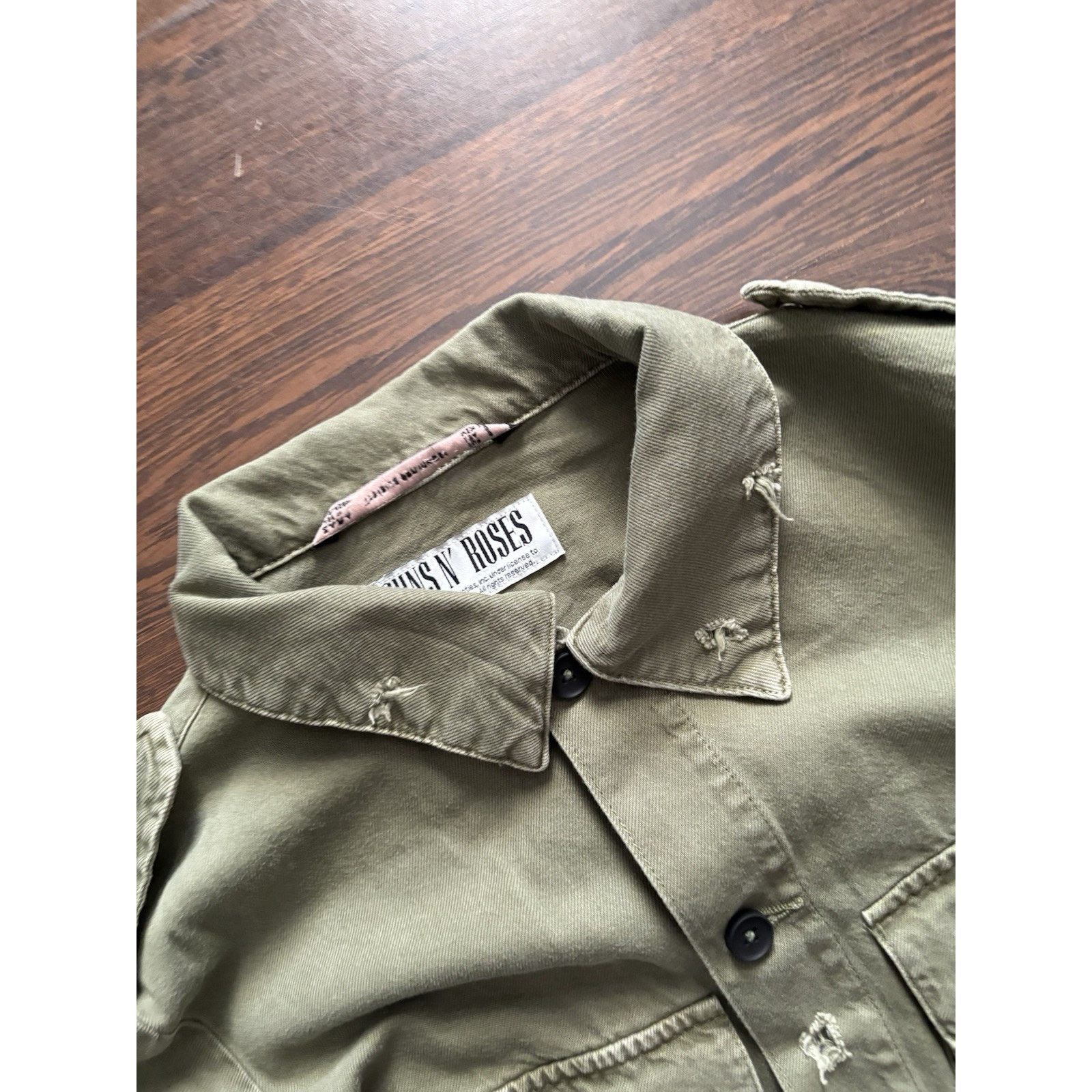 Zara 2017Zara Guns N Roses Military Utility Jacket Distressed S Size S / US 4 / IT 40 - 5 Thumbnail