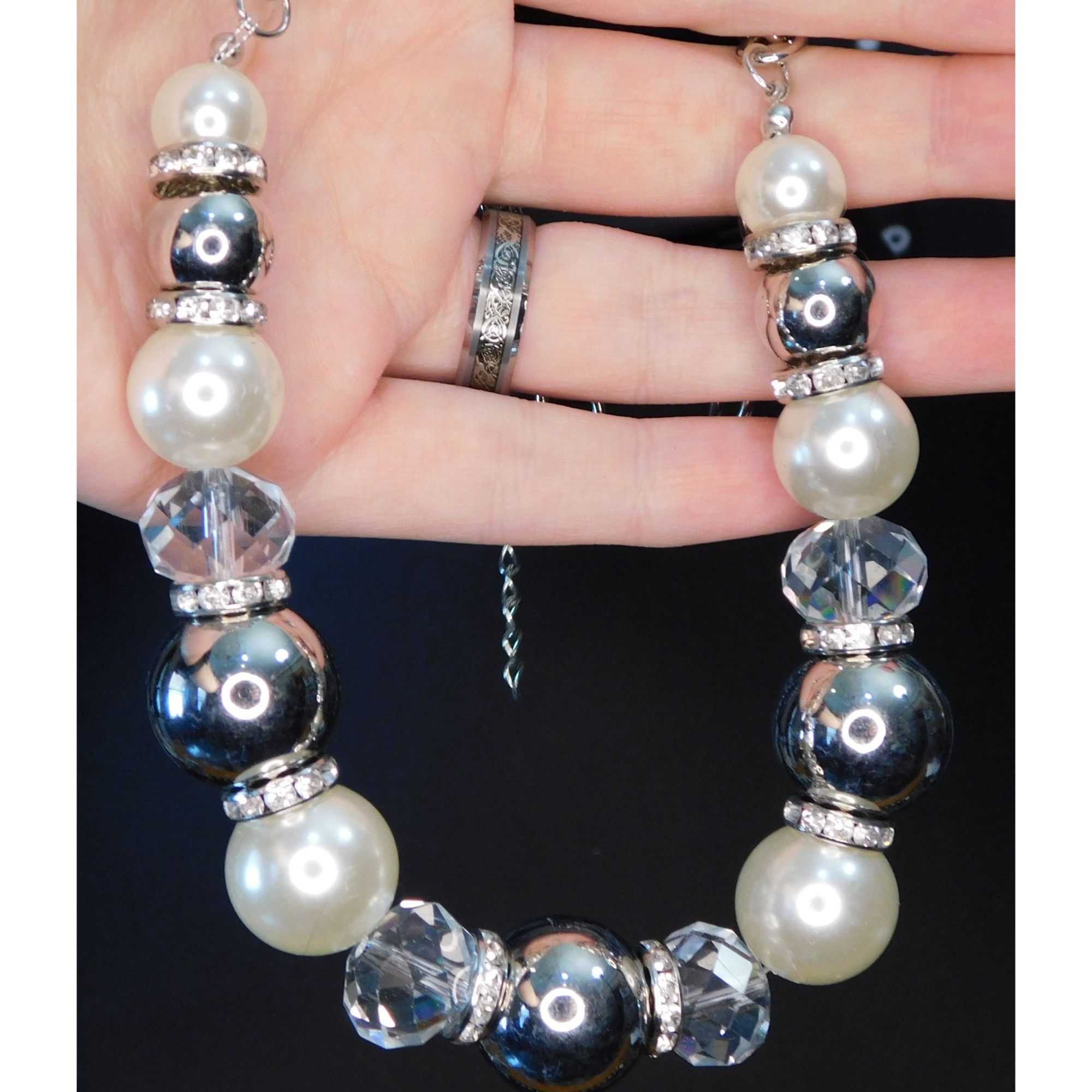 Other Chunky Faux Pearl And Glass Beaded Necklace Size ONE SIZE - 2 Thumbnail