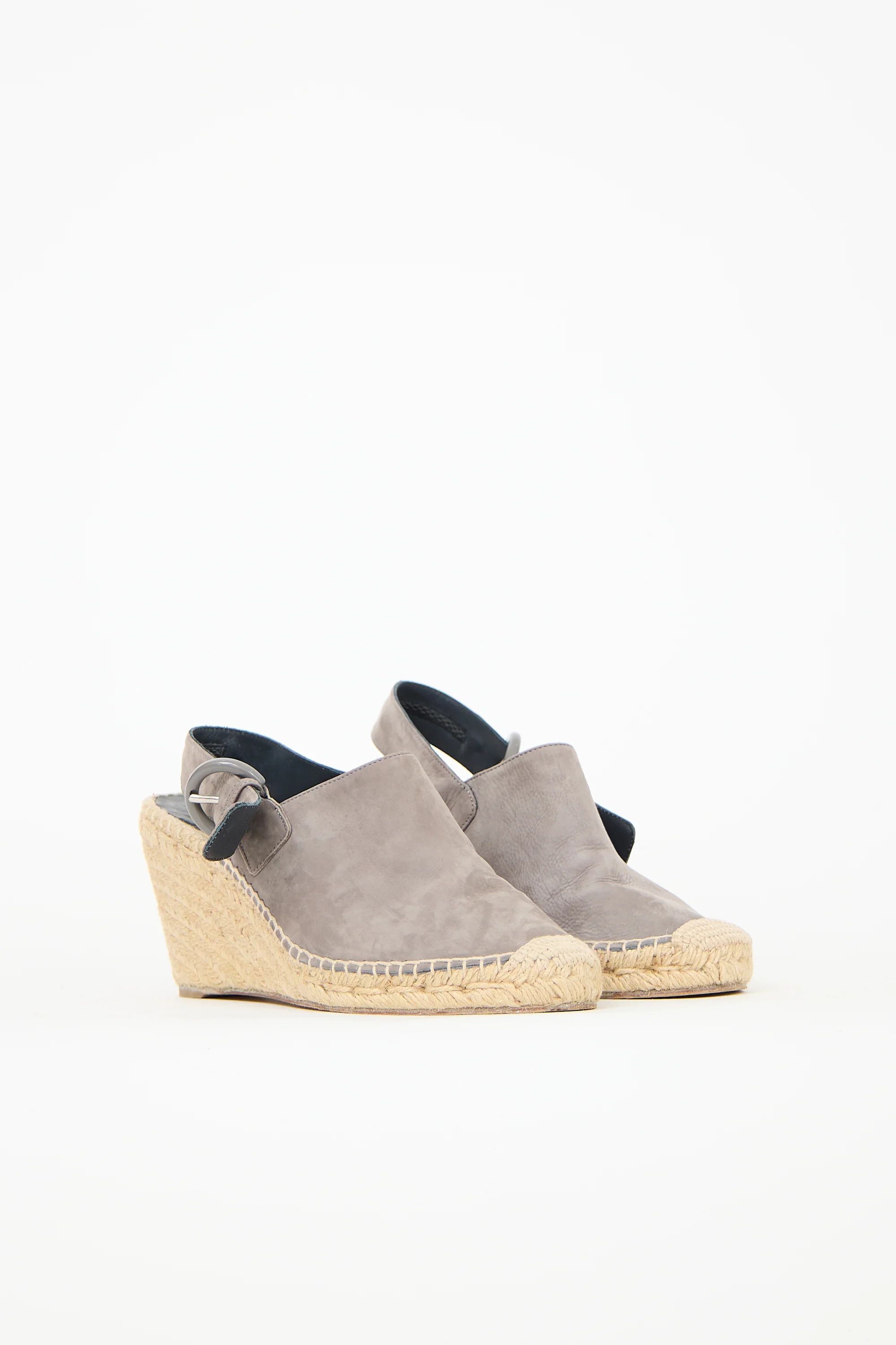Celine o1y0725 Leather Espadrilles in Gray Size US 5 / IT 35 - 2 Thumbnail